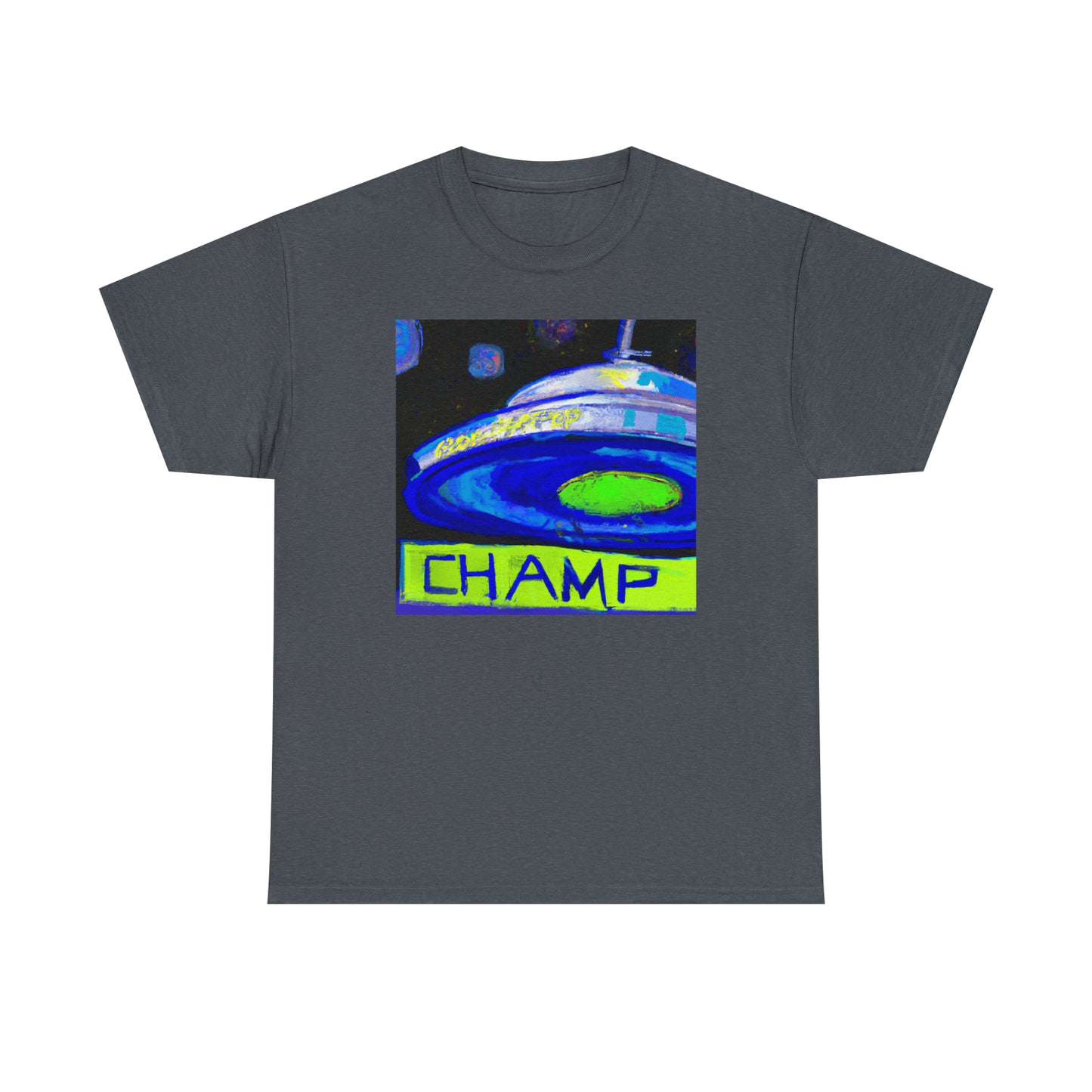 CHAMP UFO 12 - Post-Modern Style - AI Art - Gildan Heavy Cotton Tee