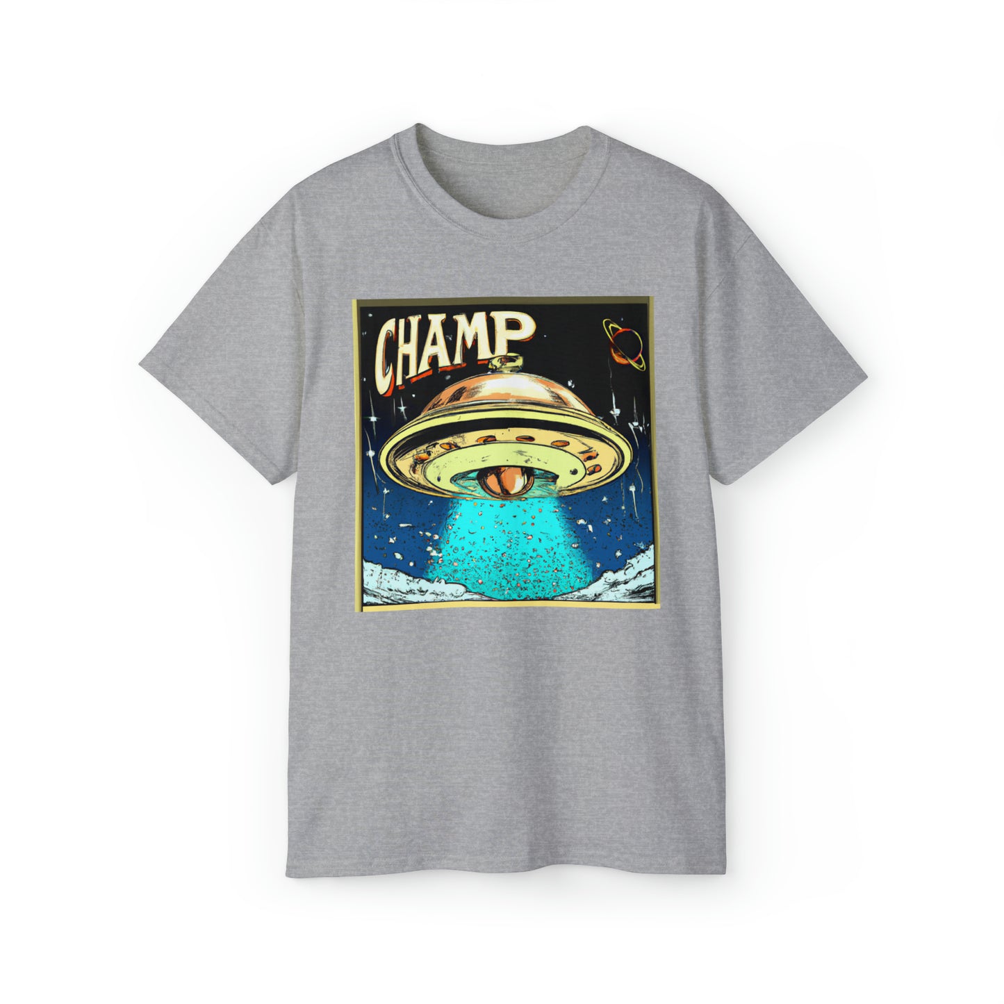 CHAMP UFO 4 - 1800's Style Comic Art - AI Art - Gildan Ultra Cotton Tee