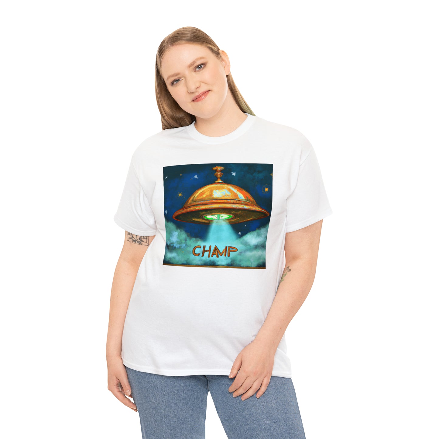 CHAMP UFO 8 - Ancient Roman Style - AI Art - Gildan Heavy Cotton Tee