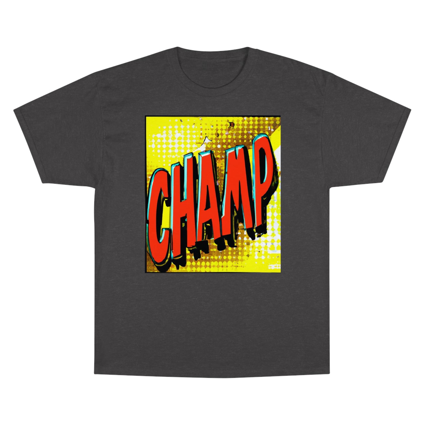 CHAMP Logo 1980's Comic Book Art Style - AI Art - Champion T-Shirt