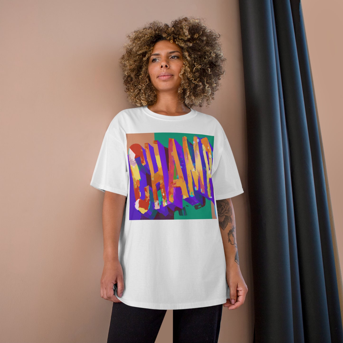 CHAMP Post-Modern Art Style Multi-Color - AI Art - Logo Champion T-Shirt