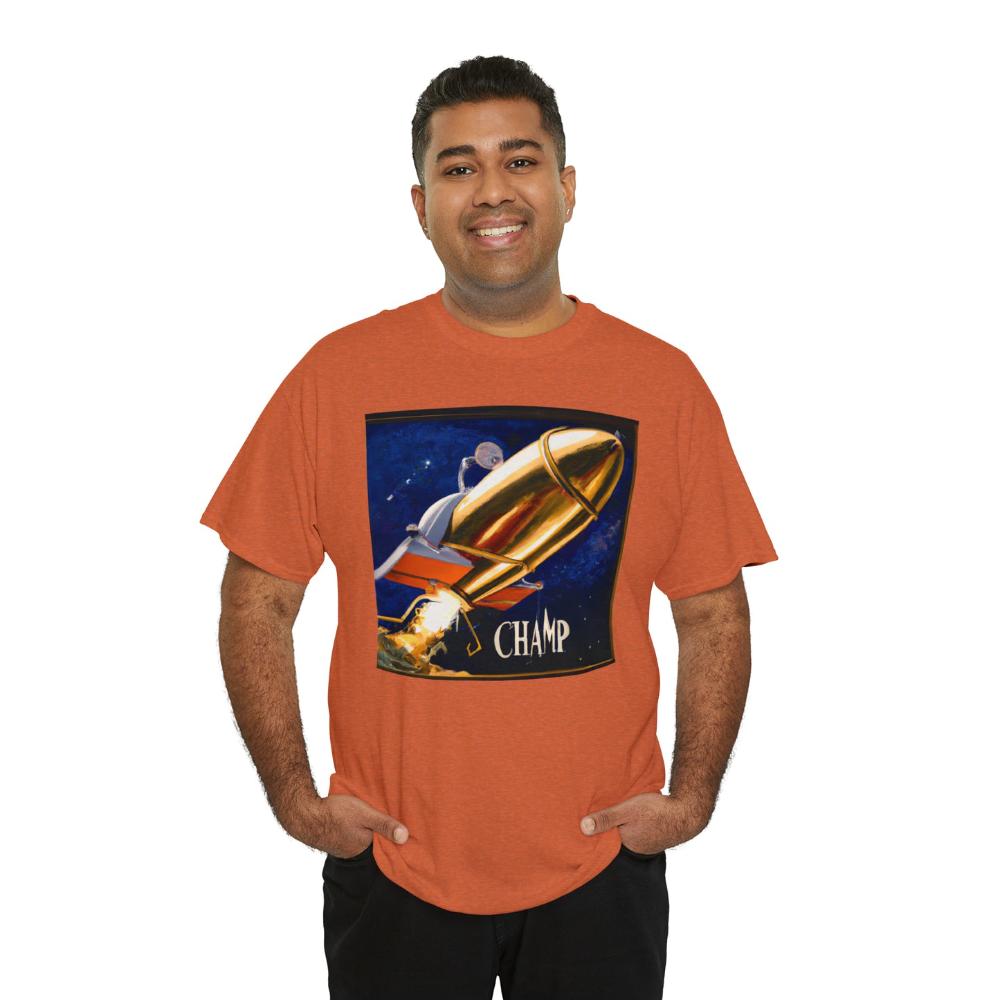 CHAMP Spaceship 9 - Renaissance Style - AI Art - Gildan Heavy Cotton Tee