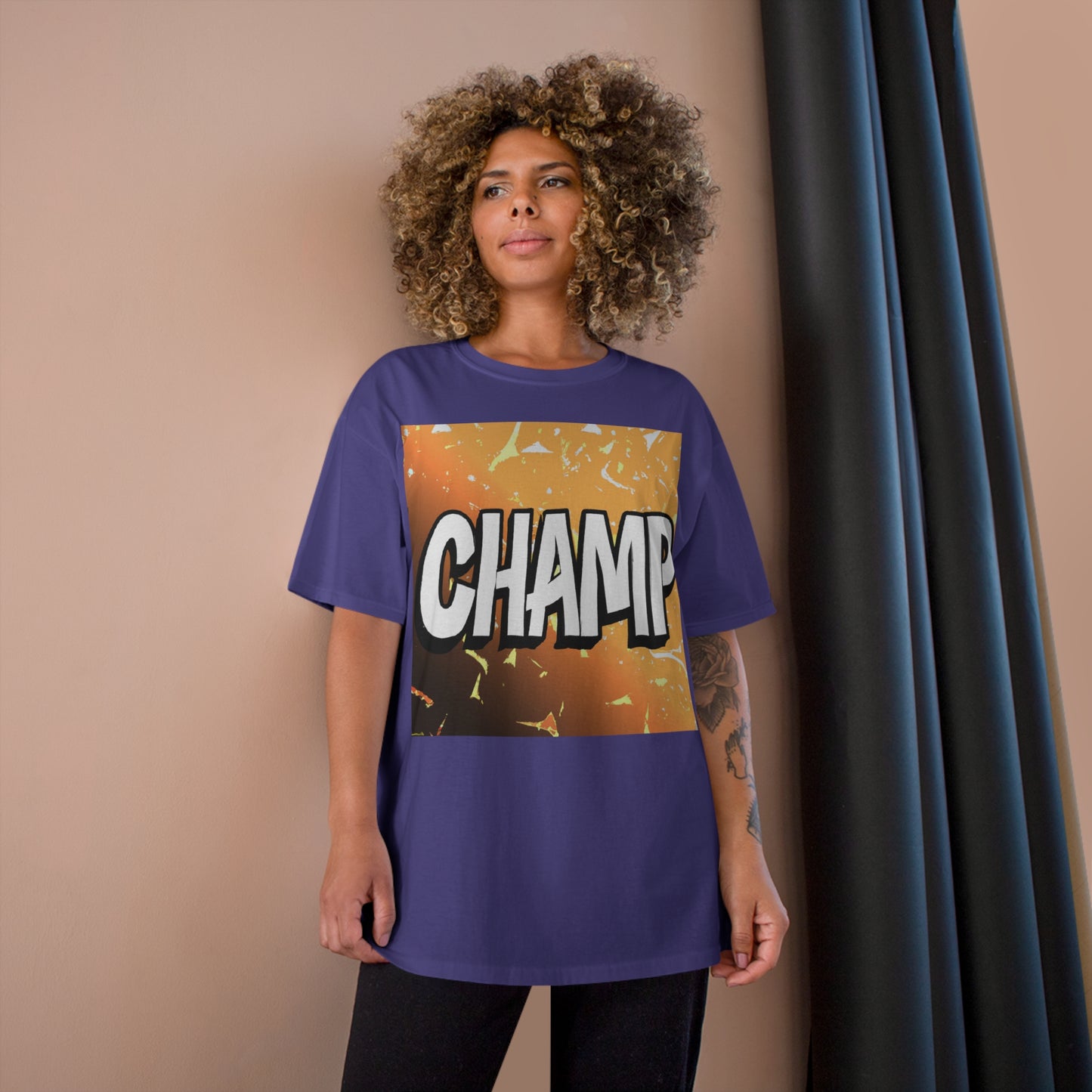 CHAMP Logo Anime Style Art - AI Art - Champion T-Shirt