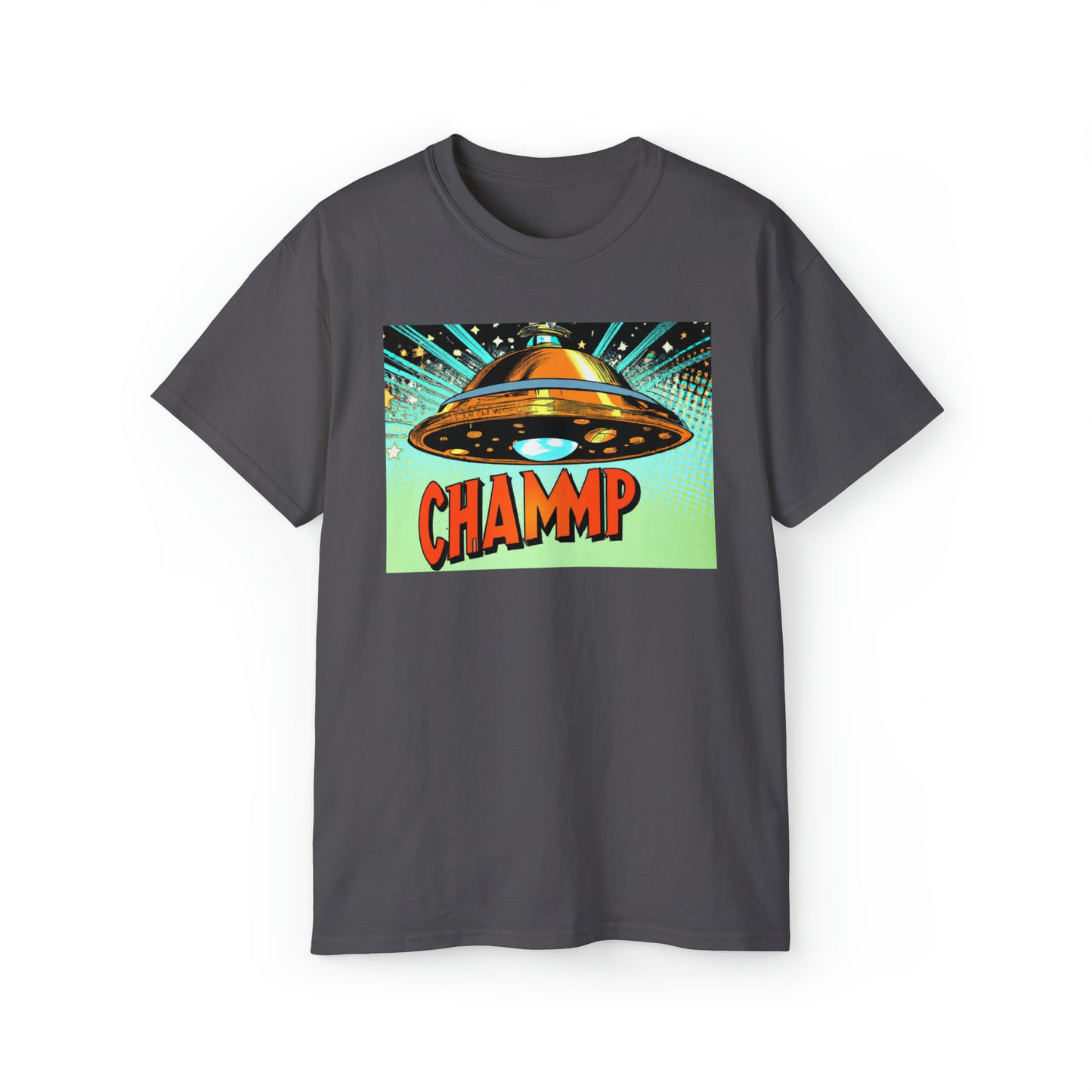 CHAMMP UFO 3 - 1800's Style Comic Art - AI Art - Gildan Ultra Cotton Tee