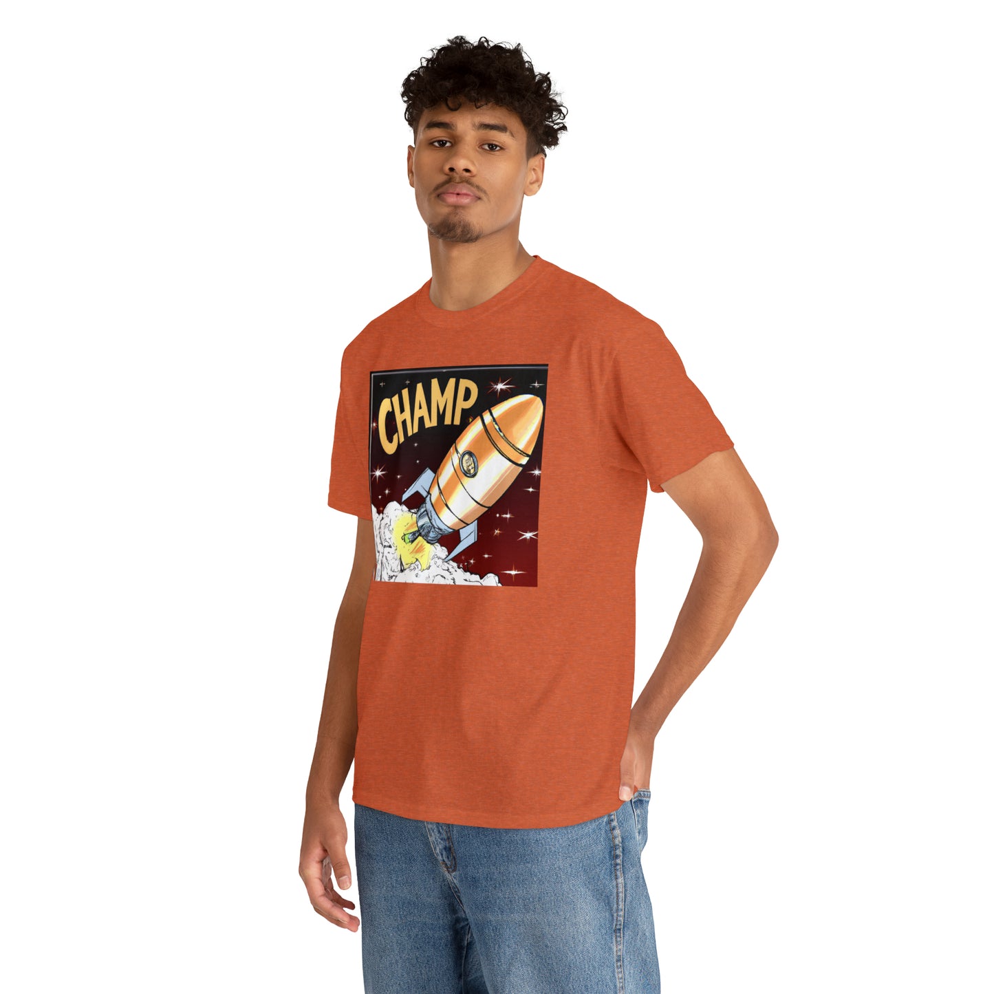 CHAMP Spaceship 12 - 1800's Style Comic Art - AI Art - Gildan Heavy Cotton Tee