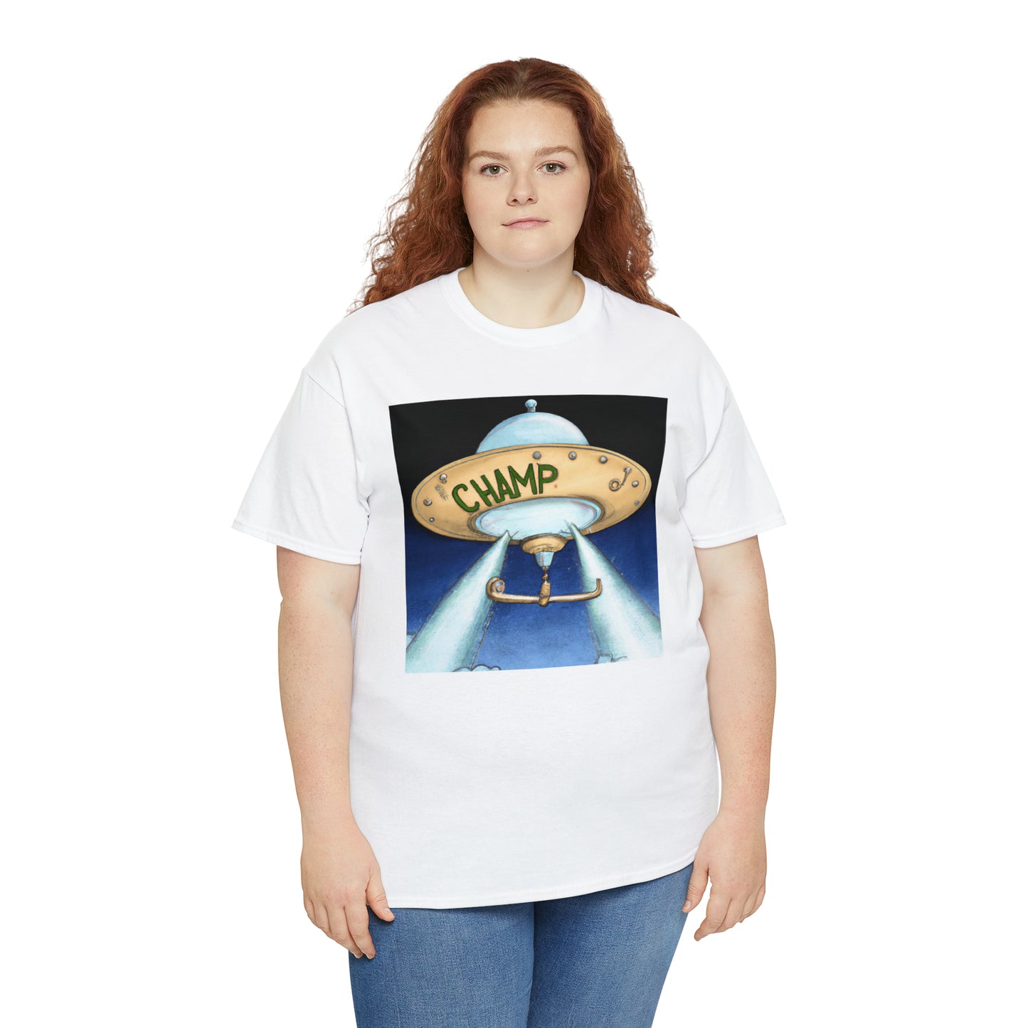 CHAMP UFO 10 - Neo-Classical Style - AI Art - Gildan Heavy Cotton Tee