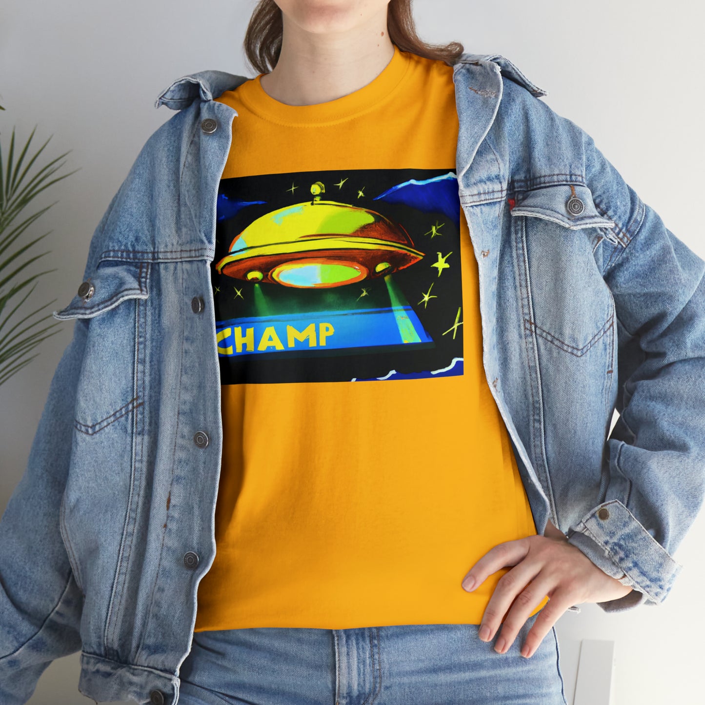 CHAMP UFO 14 - Post-Modern Style - AI Art - Gildan Heavy Cotton Tee