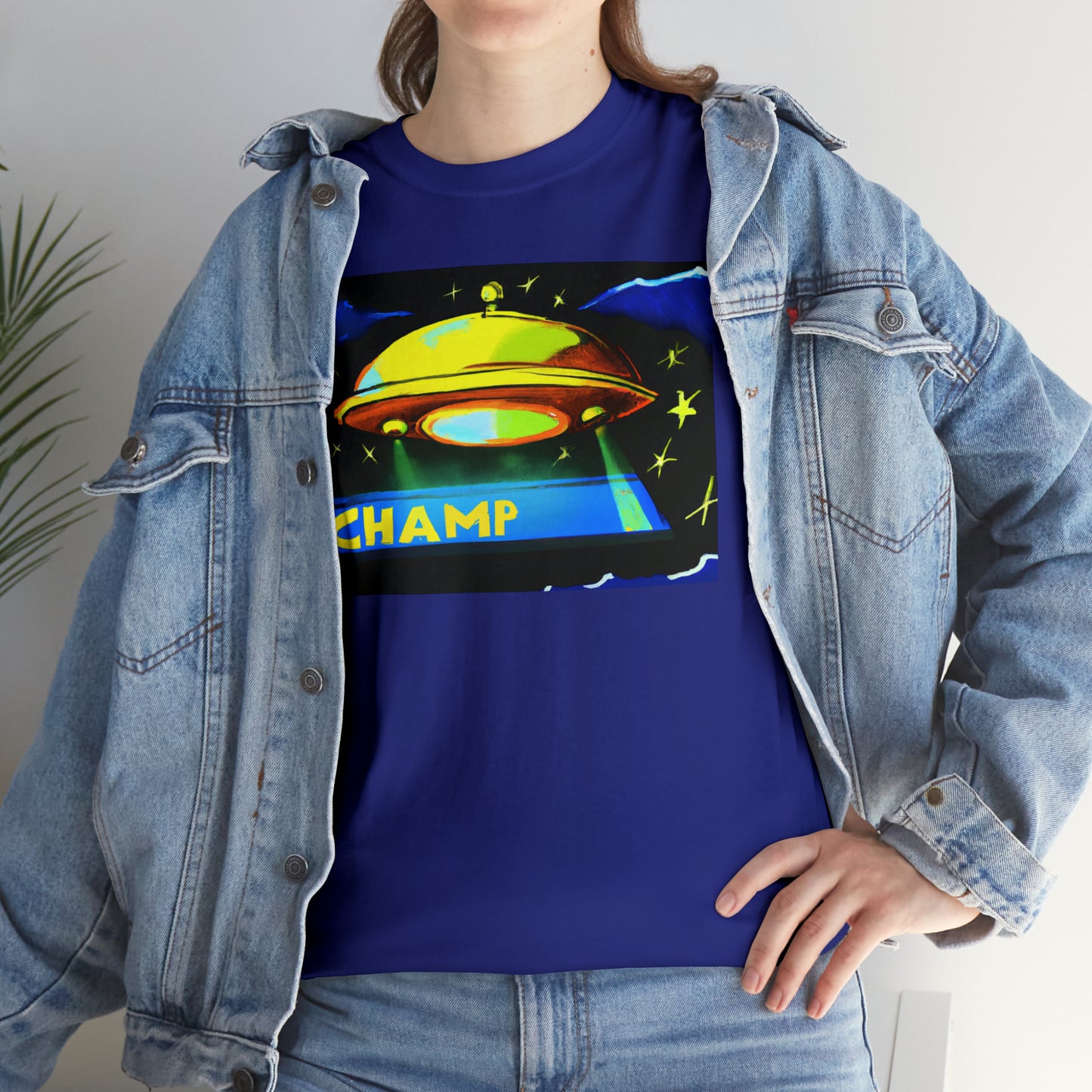 CHAMP UFO 14 - Post-Modern Style - AI Art - Gildan Heavy Cotton Tee