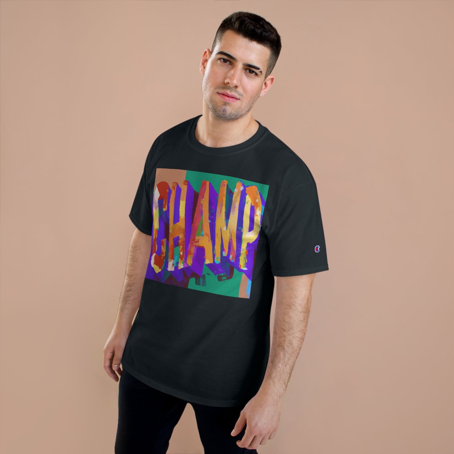 CHAMP Post-Modern Art Style Multi-Color - AI Art - Logo Champion T-Shirt