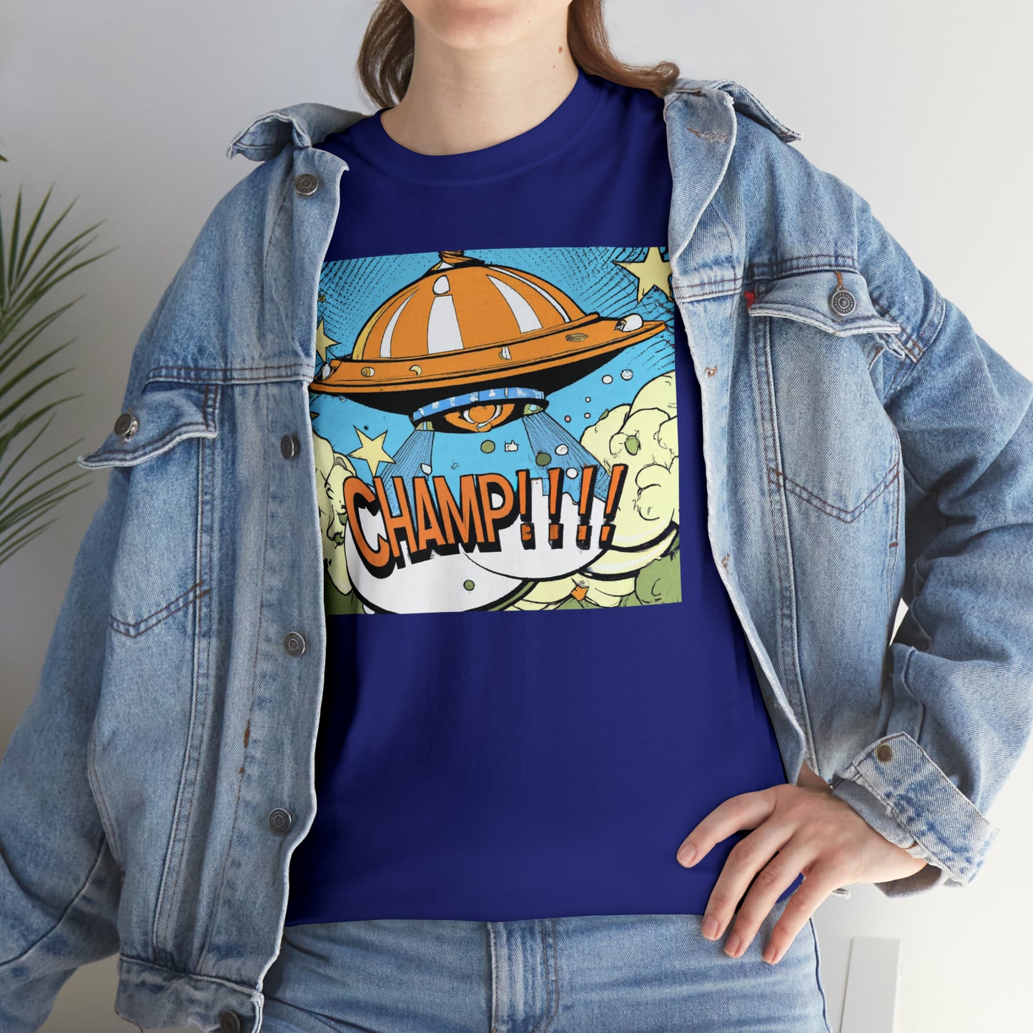 CHAMP!!!! UFO 22 - 1920's Style Comic Art - AI Art - Gildan Heavy Cotton Tee