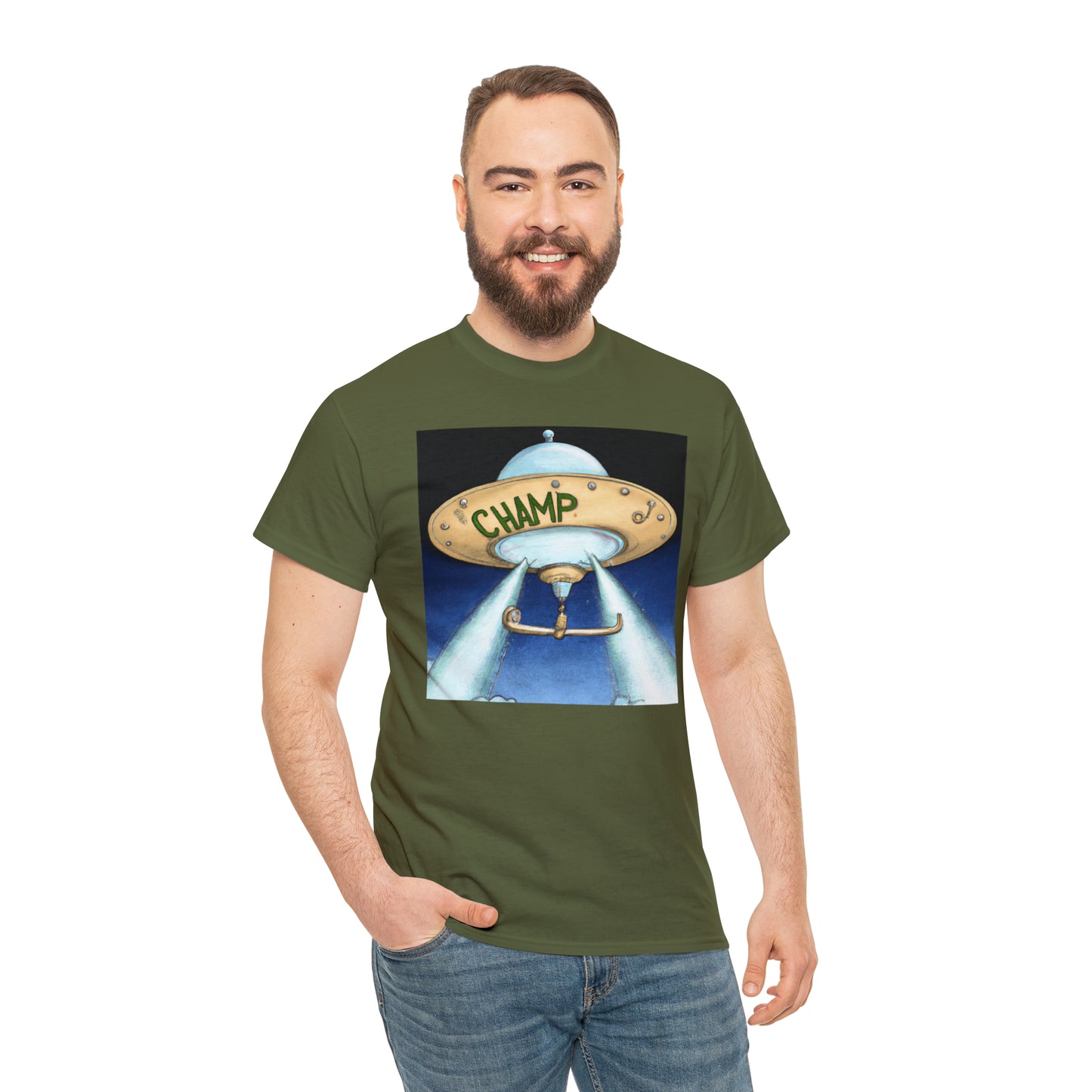 CHAMP UFO 10 - Neo-Classical Style - AI Art - Gildan Heavy Cotton Tee