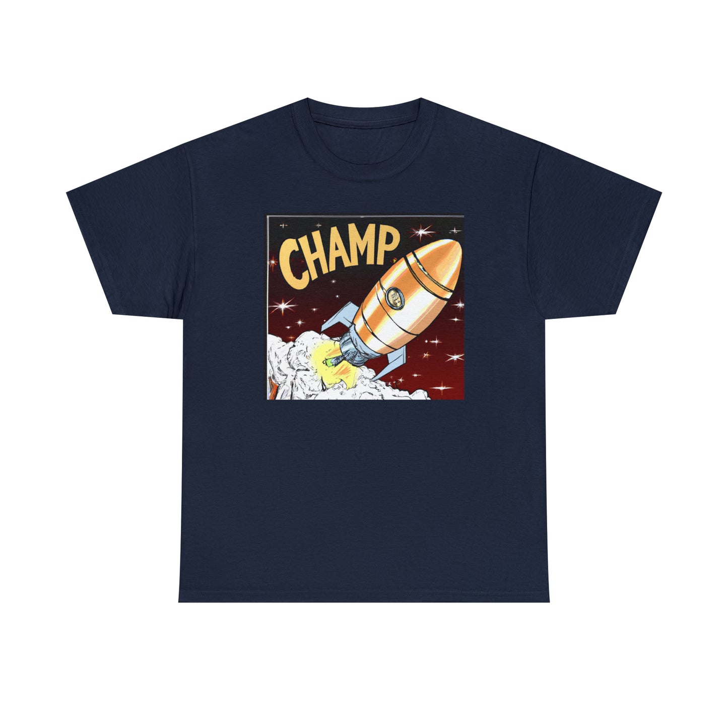 CHAMP Spaceship 12 - 1800's Style Comic Art - AI Art - Gildan Heavy Cotton Tee