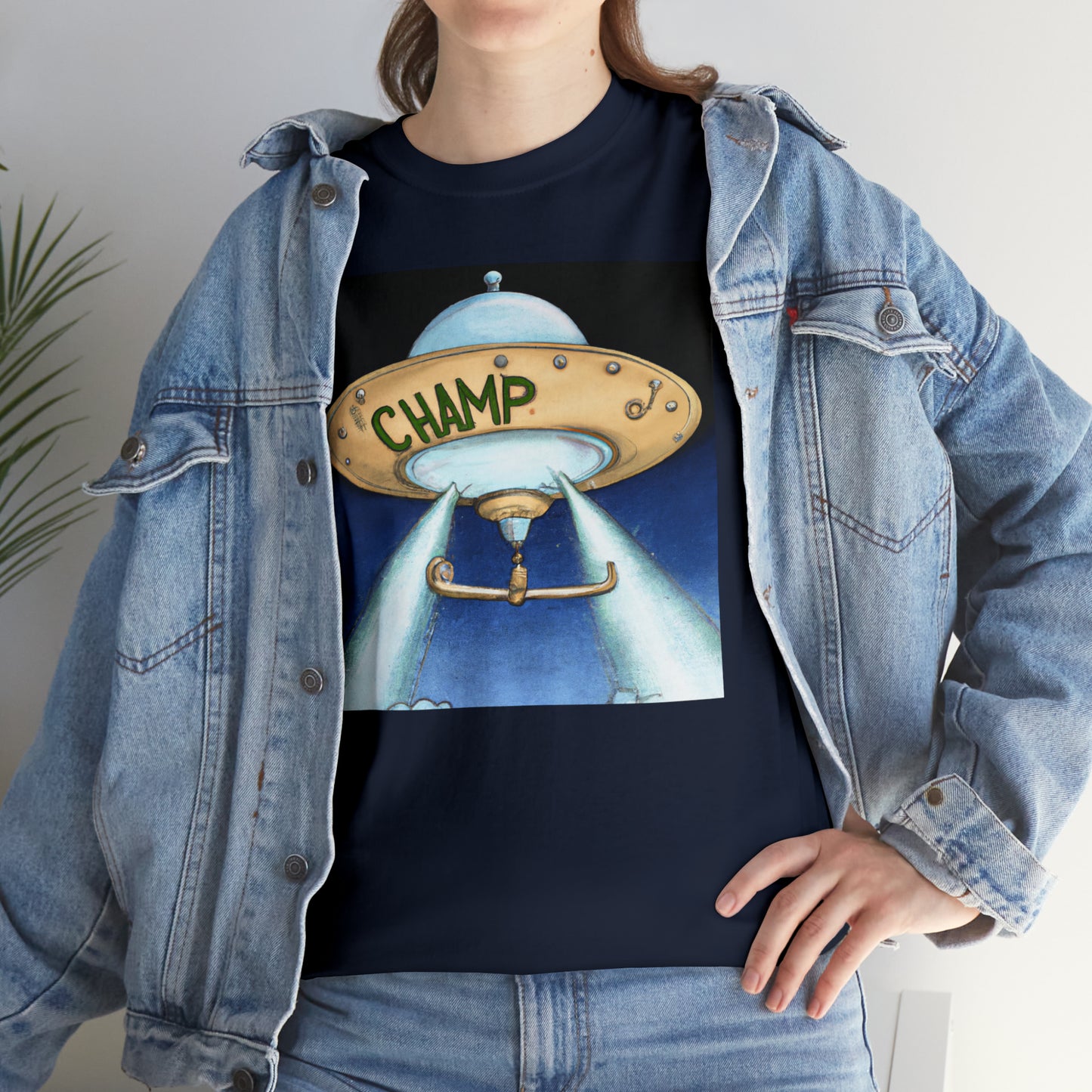 CHAMP UFO 10 - Neo-Classical Style - AI Art - Gildan Heavy Cotton Tee