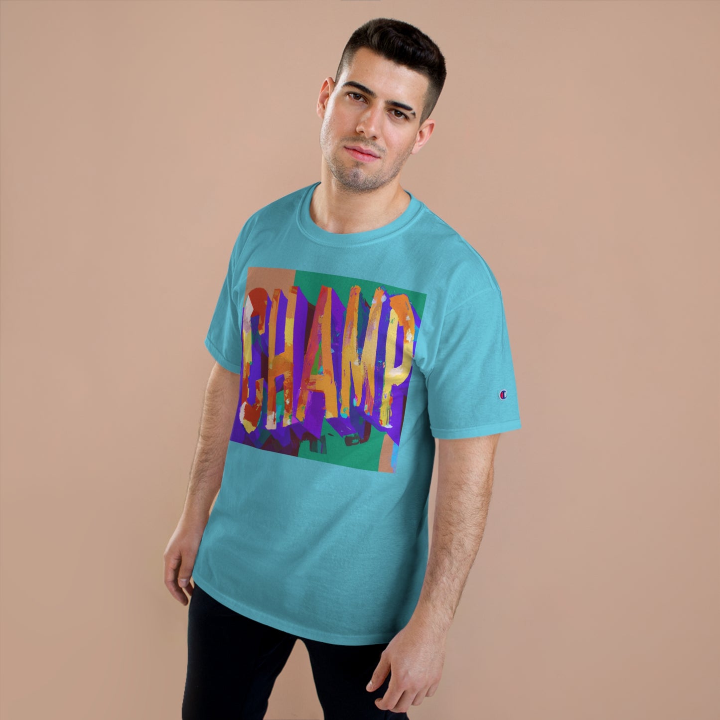 CHAMP Post-Modern Art Style Multi-Color - AI Art - Logo Champion T-Shirt