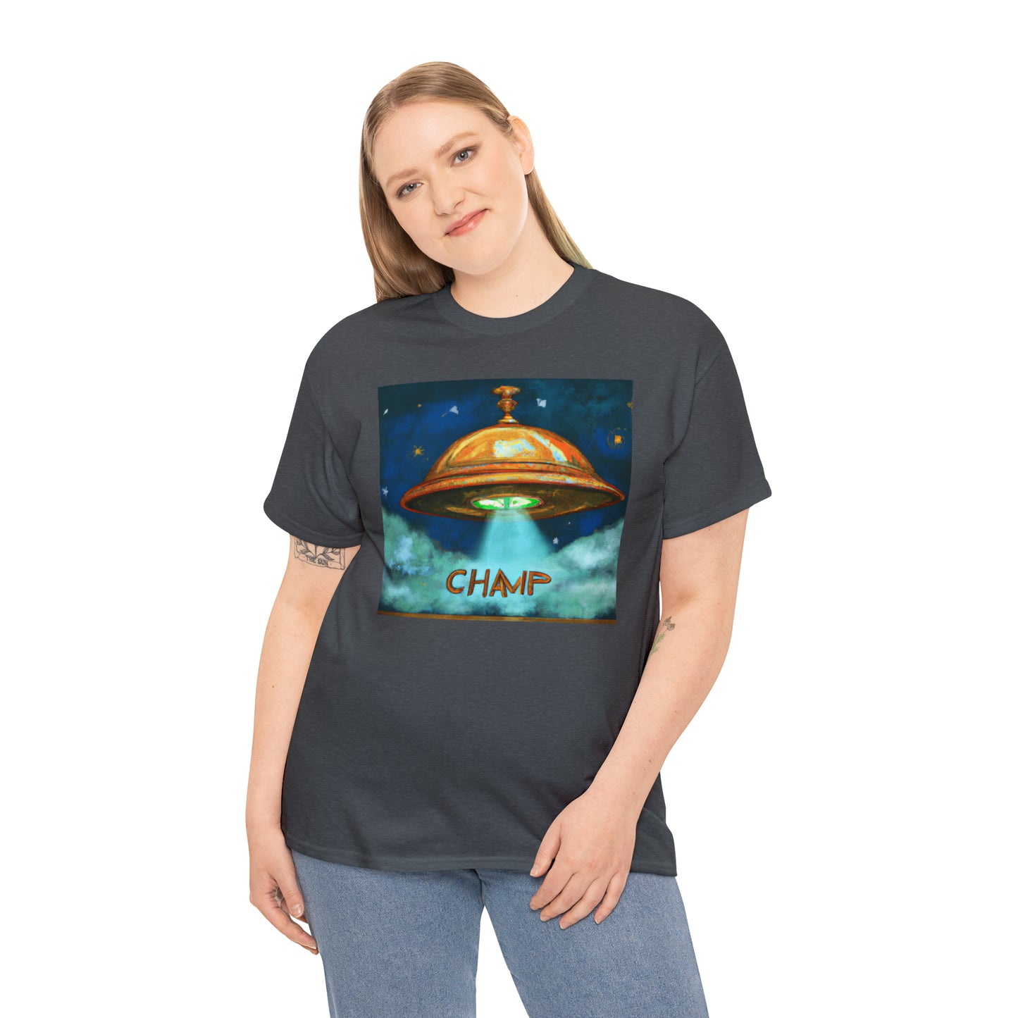 CHAMP UFO 8 - Ancient Roman Style - AI Art - Gildan Heavy Cotton Tee