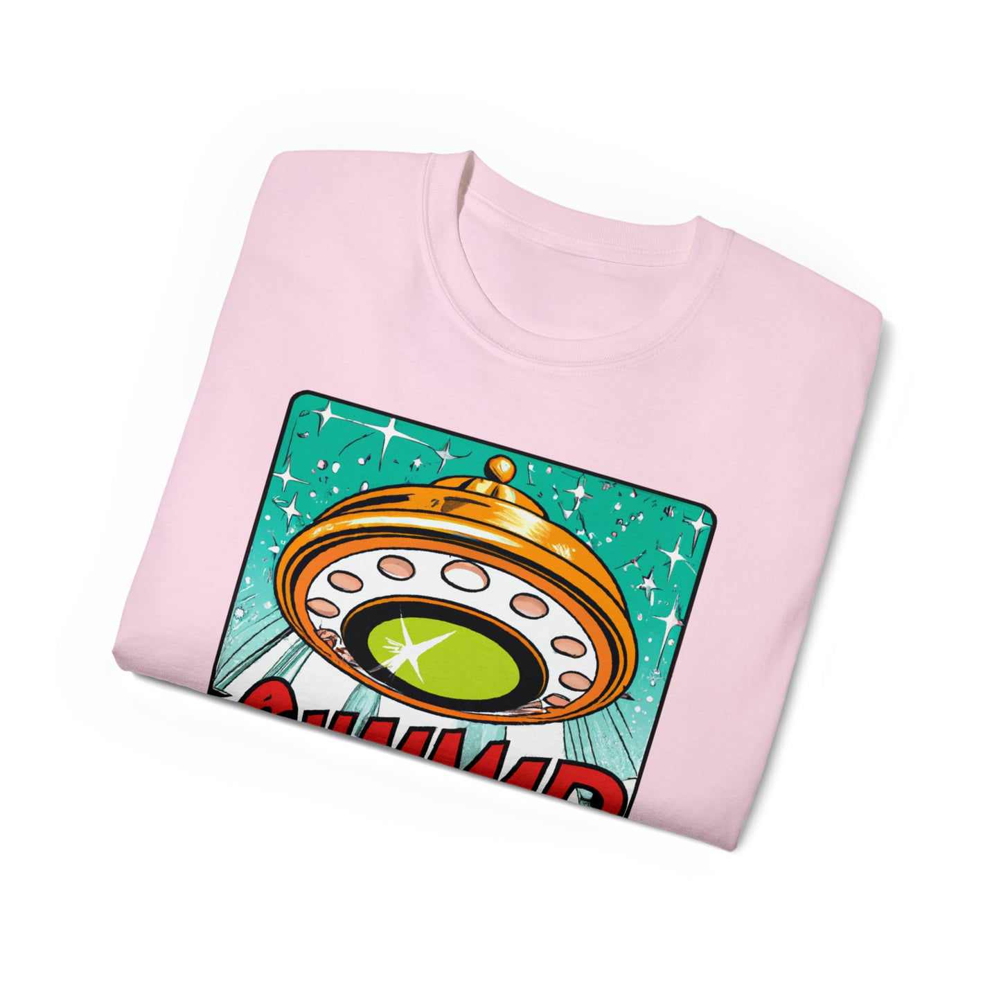 CHAMMMP. UFO 19 - 1950's Style Comic Book Art - AI Art - Gildan Ultra Cotton Tee