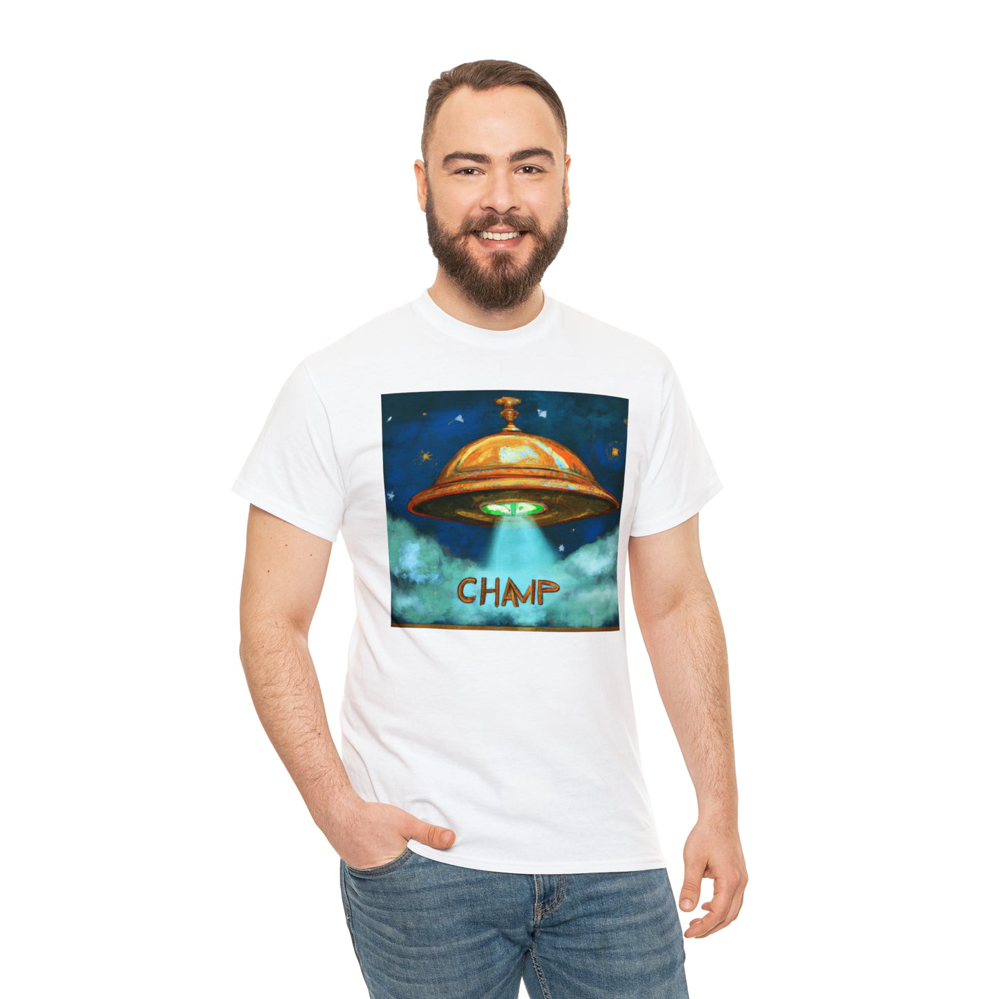 CHAMP UFO 8 - Ancient Roman Style - AI Art - Gildan Heavy Cotton Tee