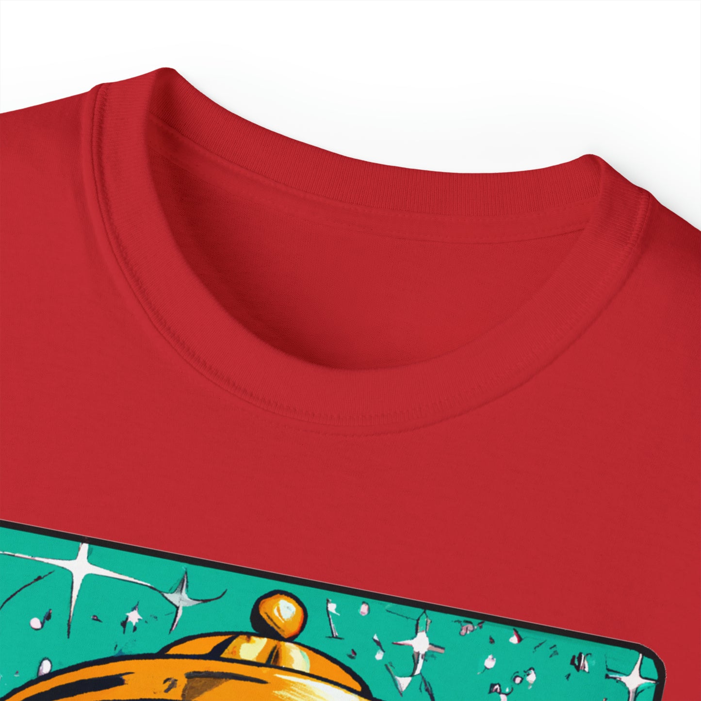 CHAMMMP. UFO 19 - 1950's Style Comic Book Art - AI Art - Gildan Ultra Cotton Tee