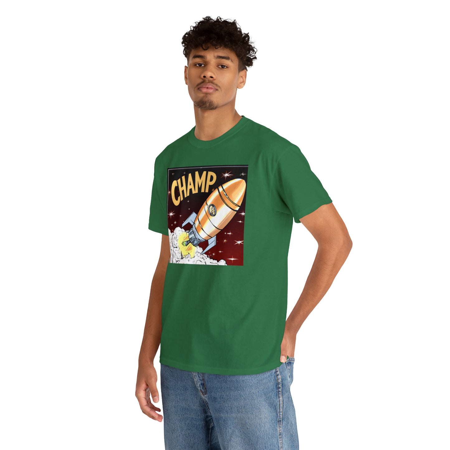 CHAMP Spaceship 12 - 1800's Style Comic Art - AI Art - Gildan Heavy Cotton Tee