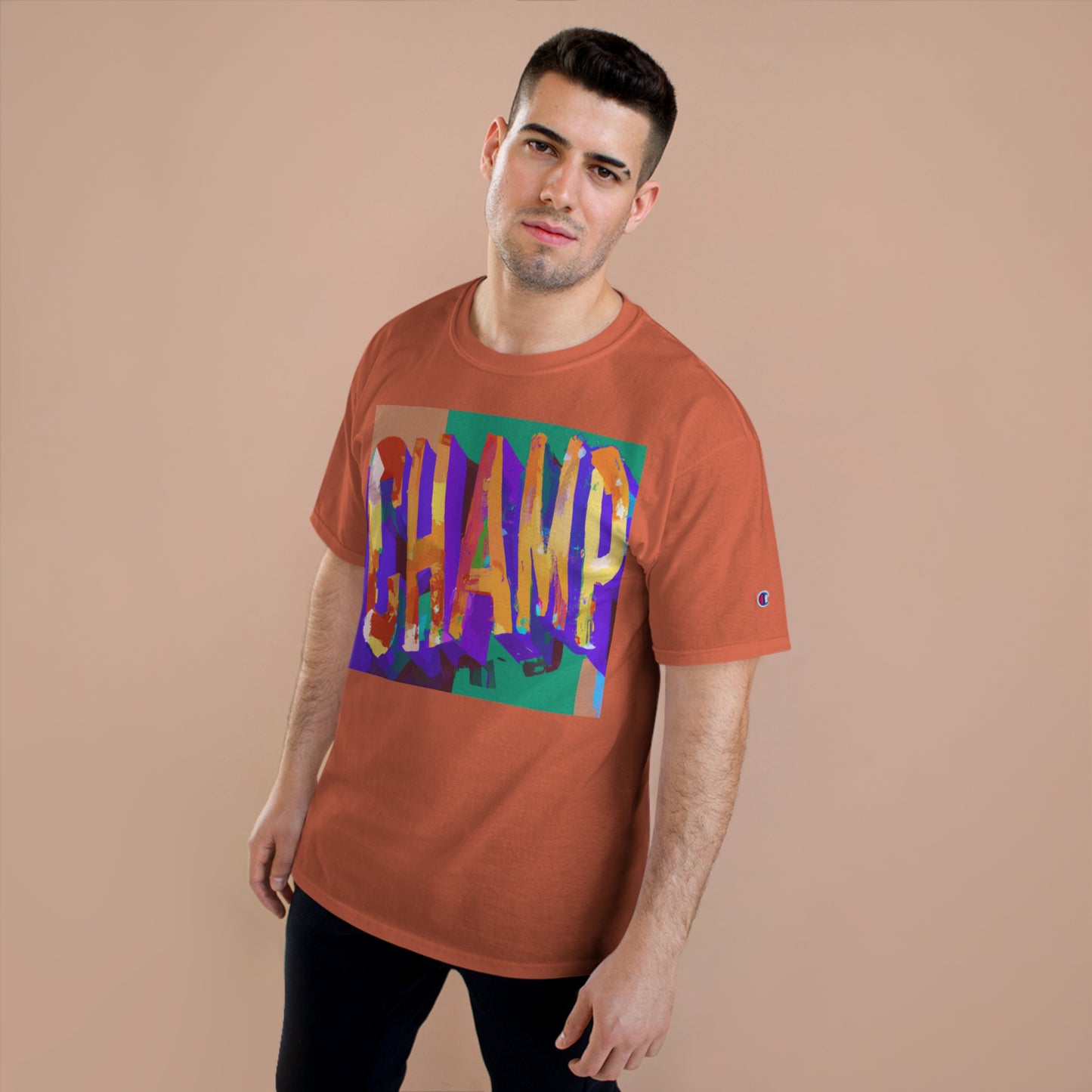 CHAMP Post-Modern Art Style Multi-Color - AI Art - Logo Champion T-Shirt