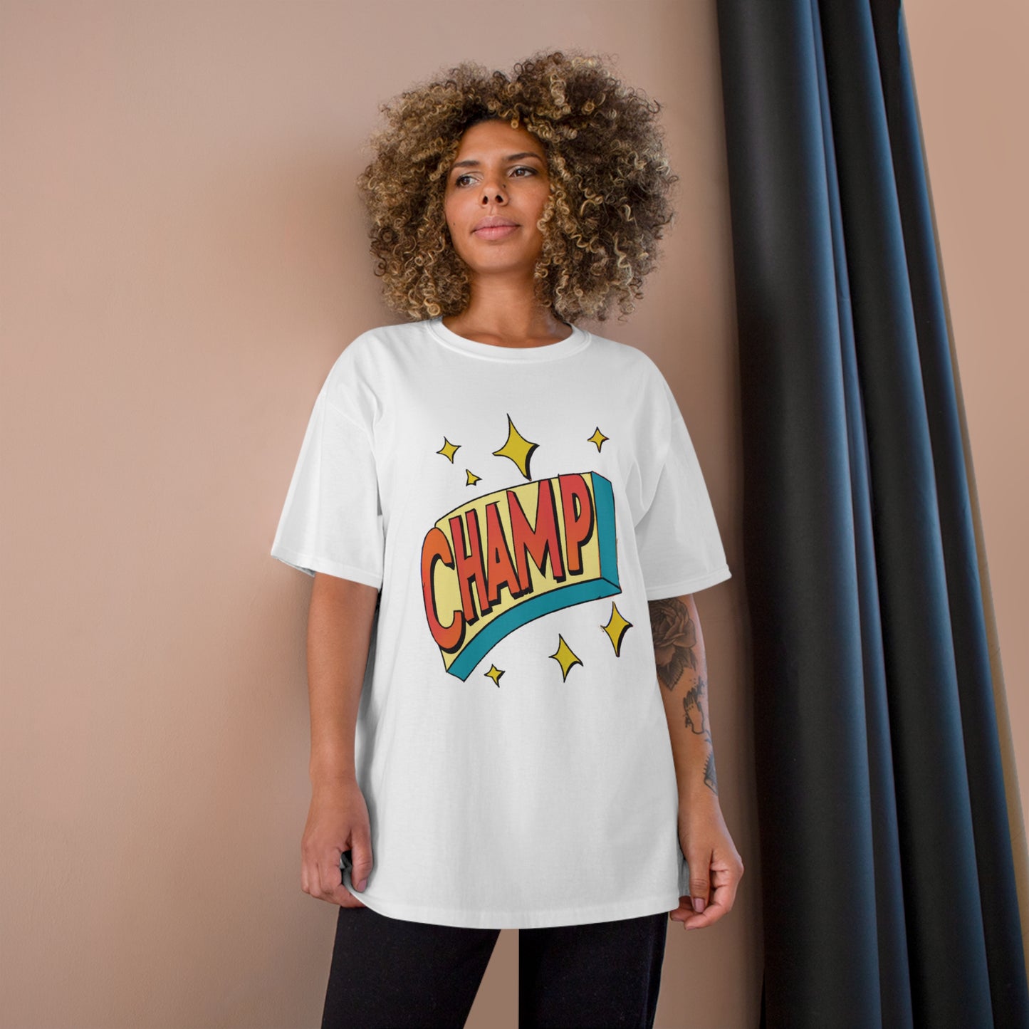 CHAMP Logo 1930's Style Cartoon Art - AI Art - Champion T-Shirt