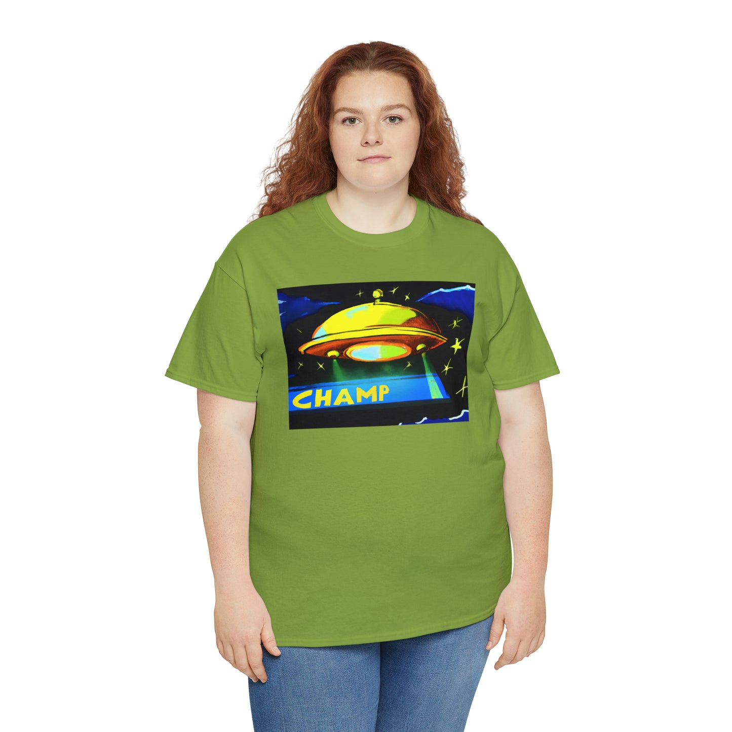 CHAMP UFO 14 - Post-Modern Style - AI Art - Gildan Heavy Cotton Tee