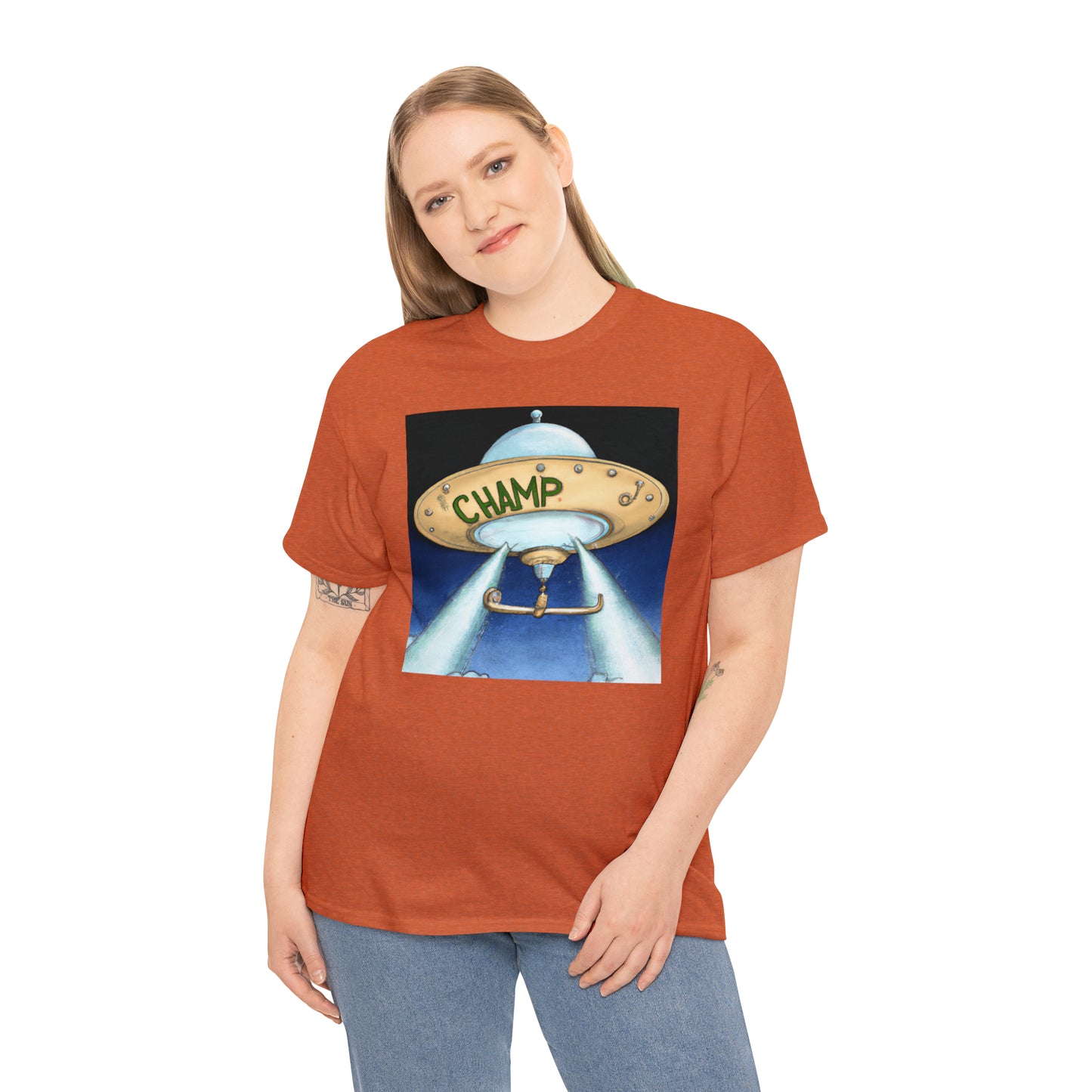 CHAMP UFO 10 - Neo-Classical Style - AI Art - Gildan Heavy Cotton Tee