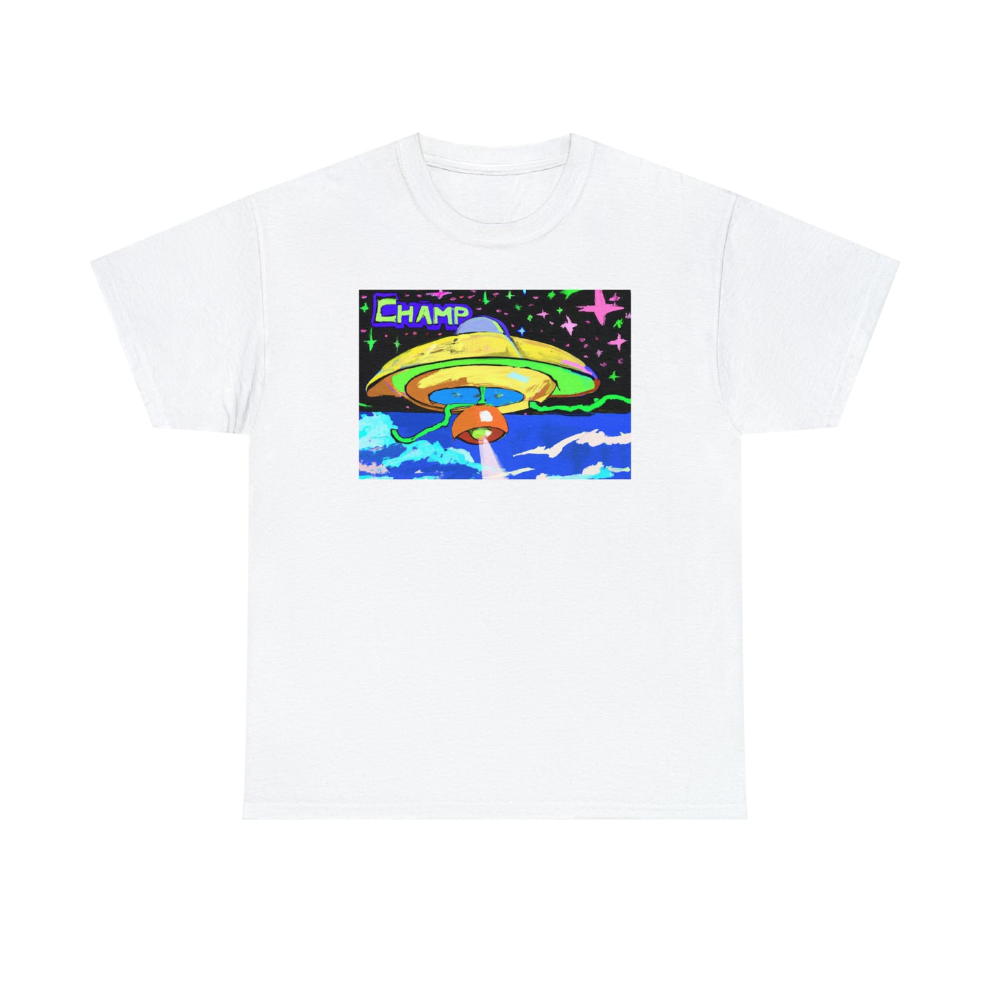 CHAMP UFO 15 - Post-Modern Style - AI Art - Gildan Heavy Cotton Tee