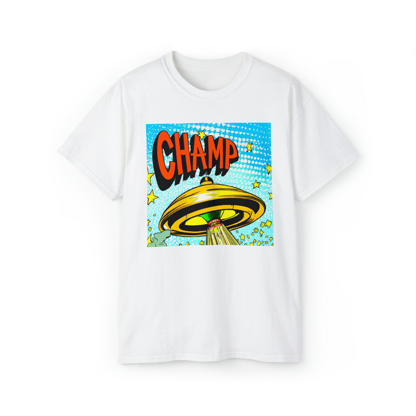 CHAMP UFO 23 - 1930's Style Comic Art - AI Art - Gildan Ultra Cotton Tee