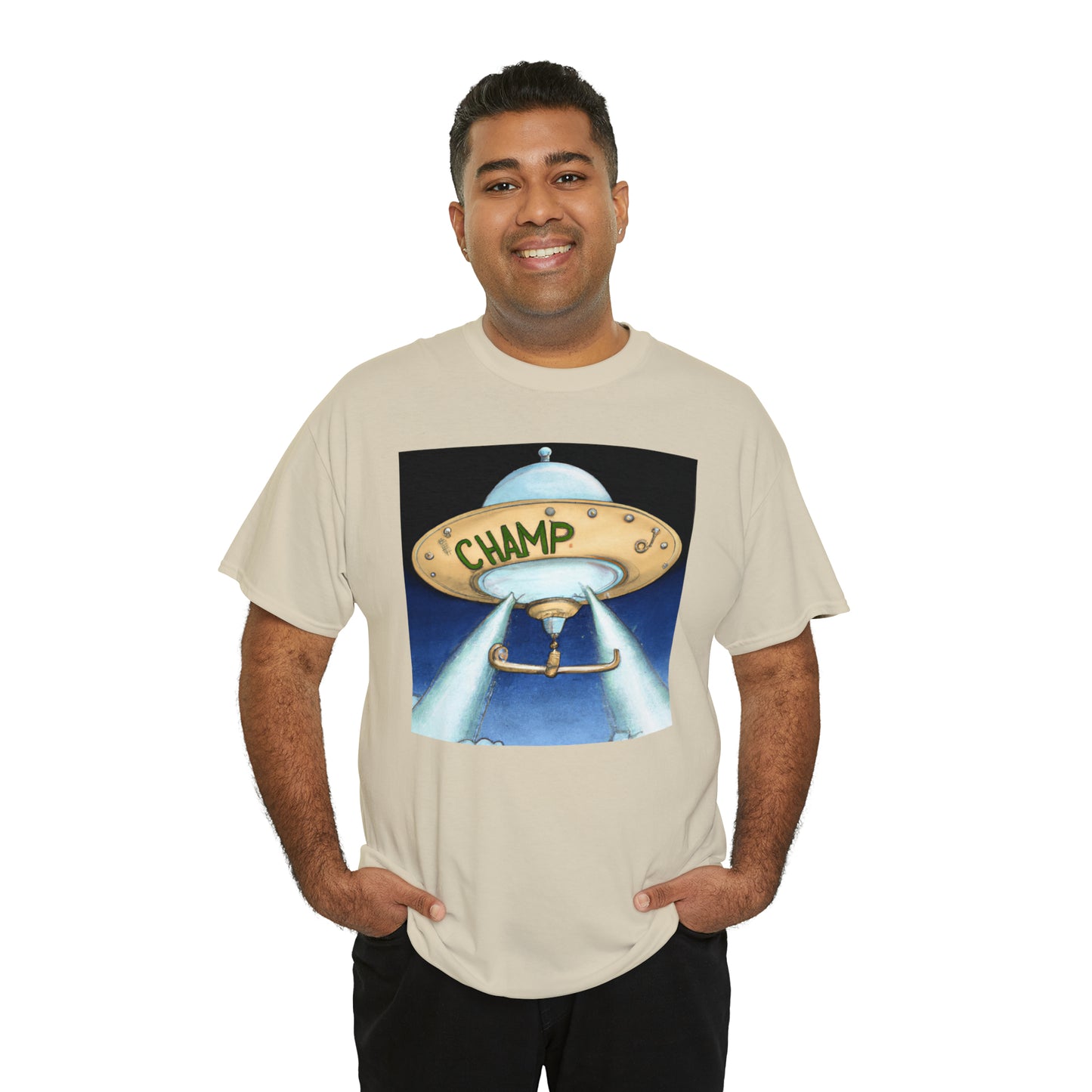 CHAMP UFO 10 - Neo-Classical Style - AI Art - Gildan Heavy Cotton Tee