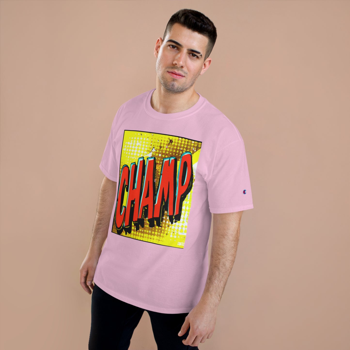 CHAMP Logo 1980's Comic Book Art Style - AI Art - Champion T-Shirt