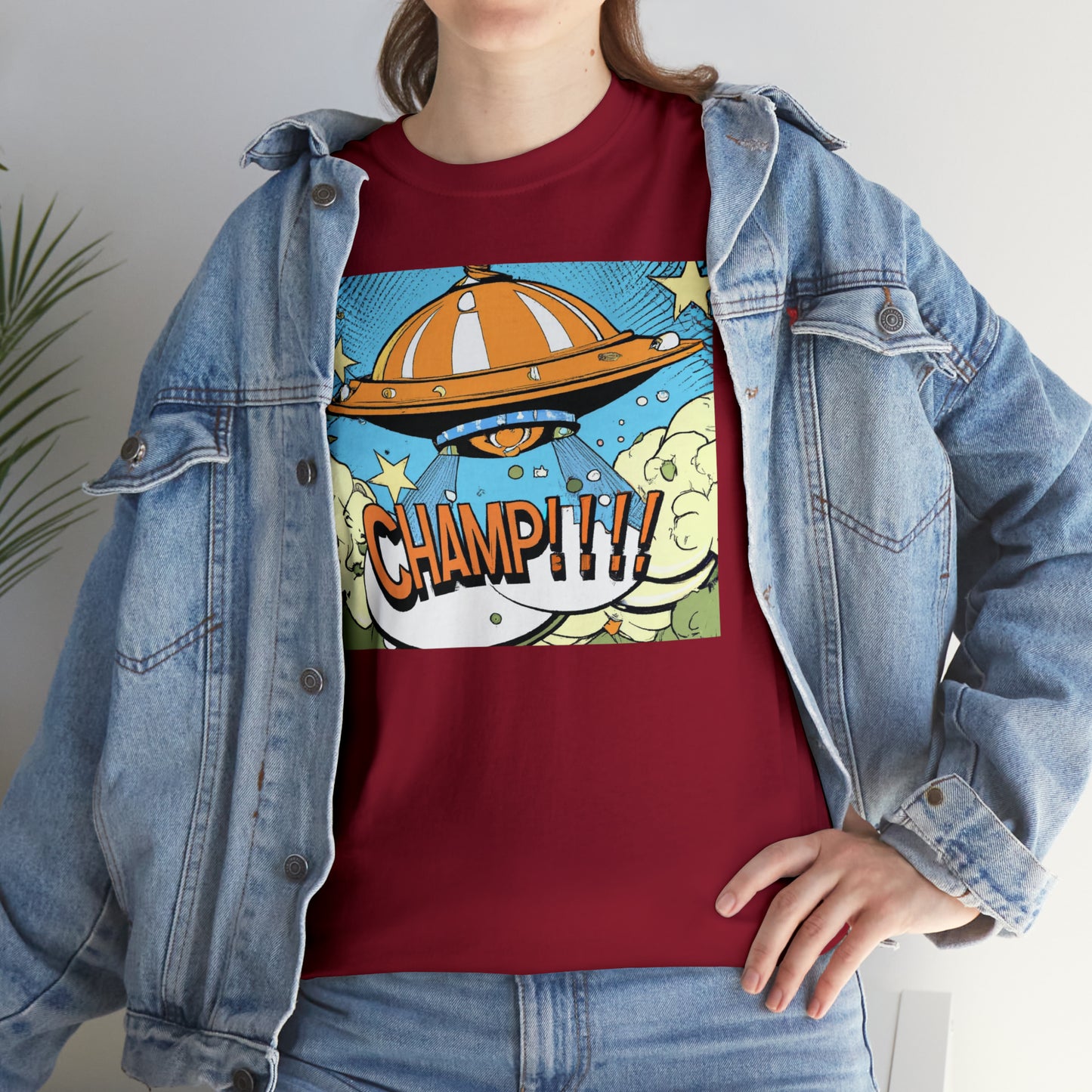 CHAMP!!!! UFO 22 - 1920's Style Comic Art - AI Art - Gildan Heavy Cotton Tee