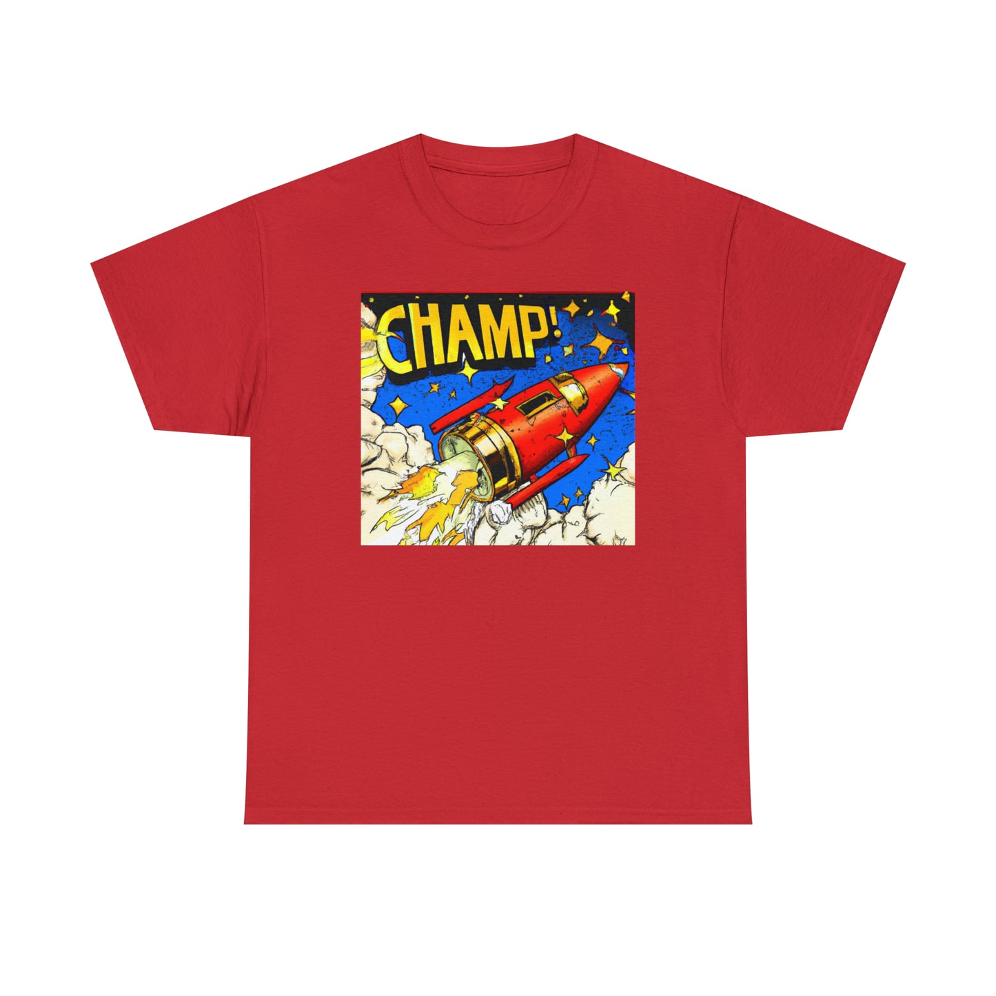 CHAMP! Spaceship 4 - 1700's Comic Style - AI Art - Gildan Heavy Cotton Tee