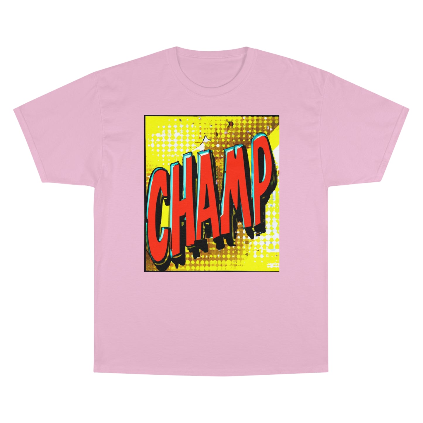 CHAMP Logo 1980's Comic Book Art Style - AI Art - Champion T-Shirt