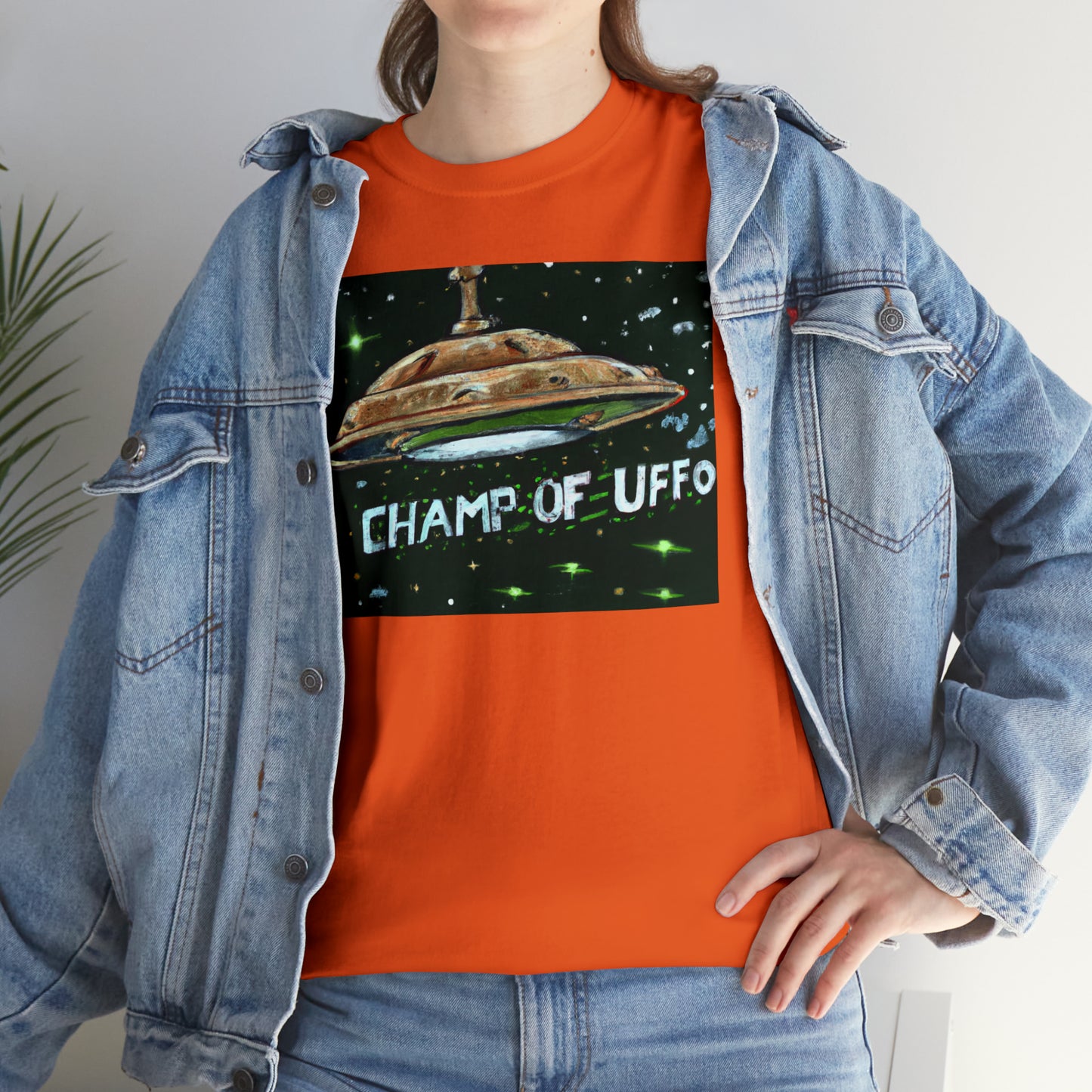 CHAMP OF UFFO (UFO 7) - Medeival Style Art - AI Art - Gildan Heavy Cotton Tee