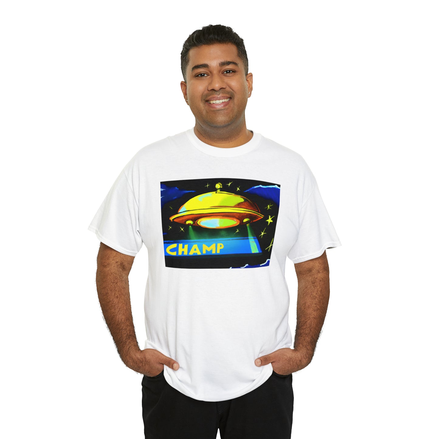 CHAMP UFO 14 - Post-Modern Style - AI Art - Gildan Heavy Cotton Tee