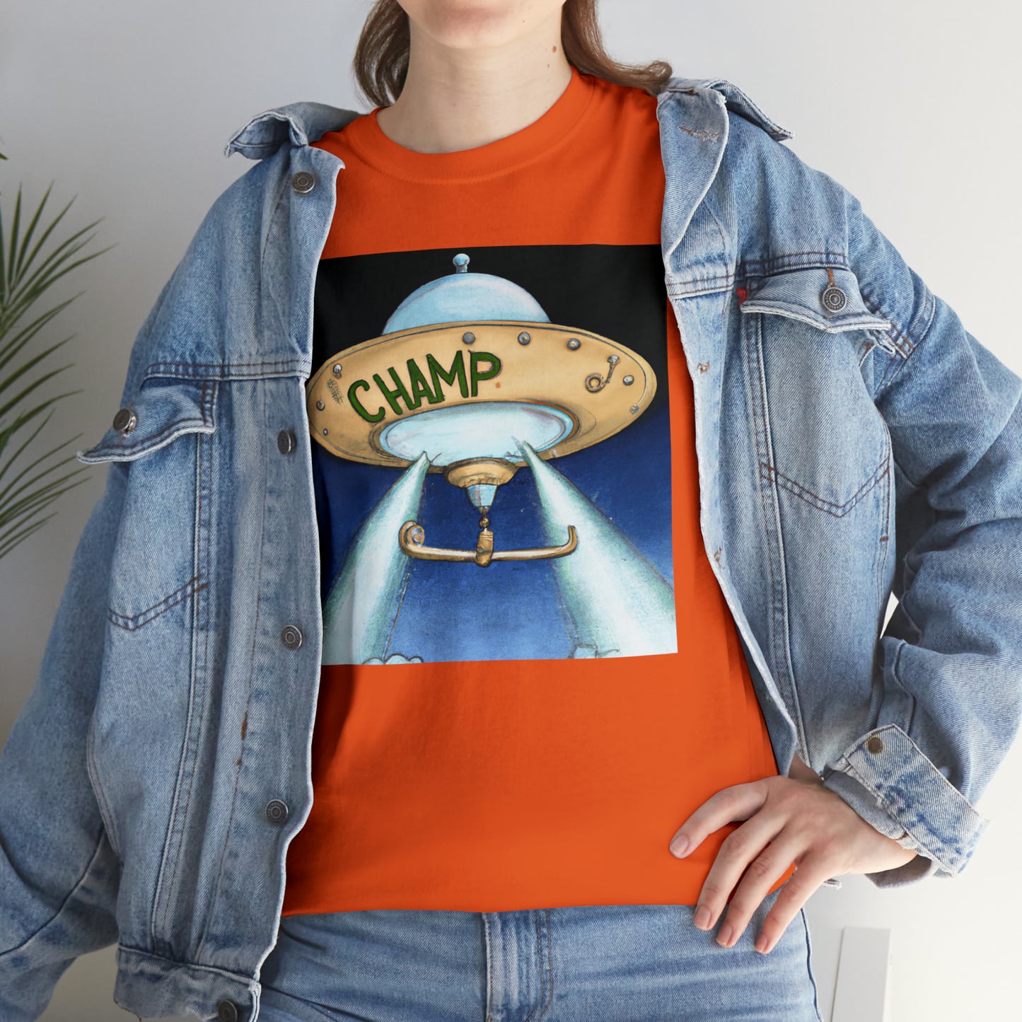 CHAMP UFO 10 - Neo-Classical Style - AI Art - Gildan Heavy Cotton Tee