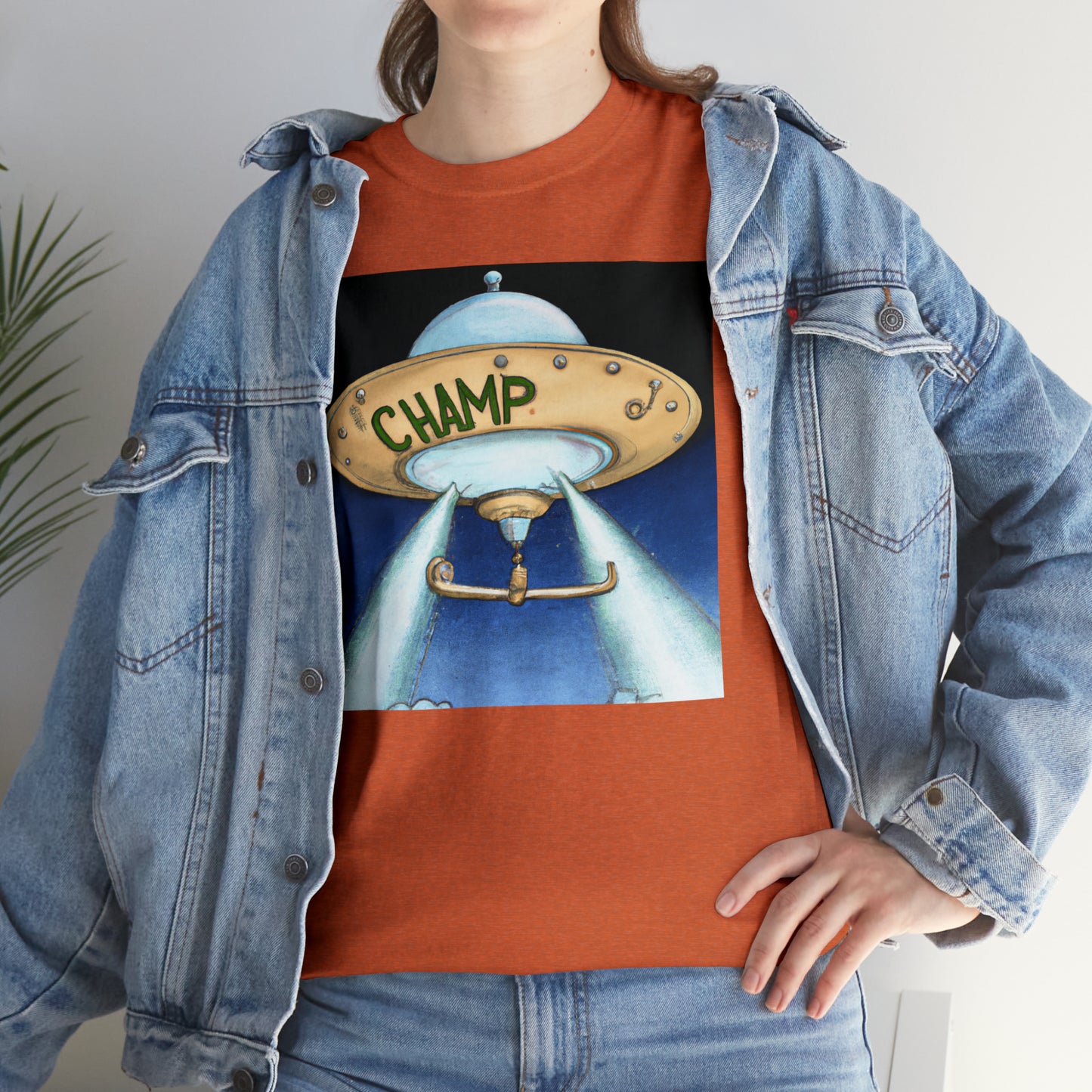 CHAMP UFO 10 - Neo-Classical Style - AI Art - Gildan Heavy Cotton Tee