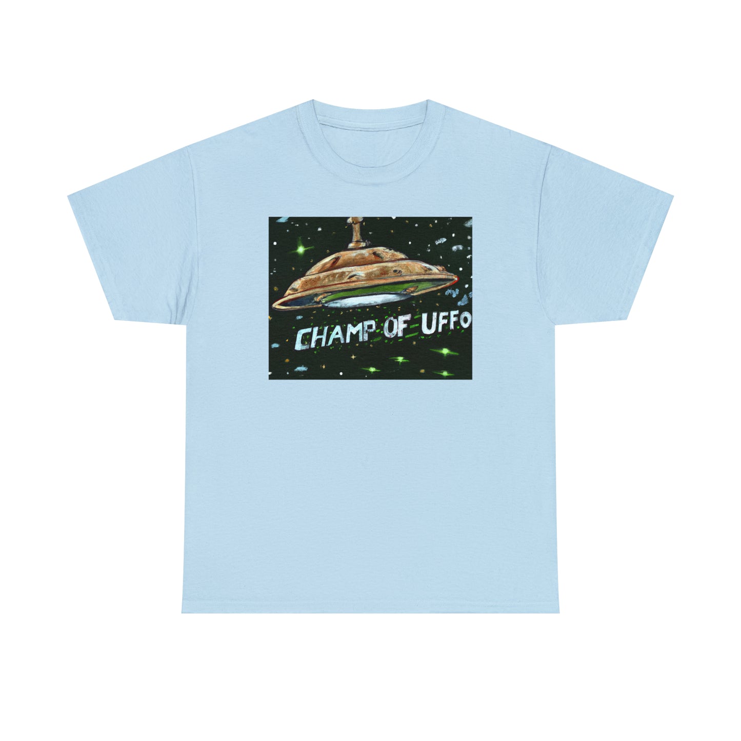 CHAMP OF UFFO (UFO 7) - Medeival Style Art - AI Art - Gildan Heavy Cotton Tee