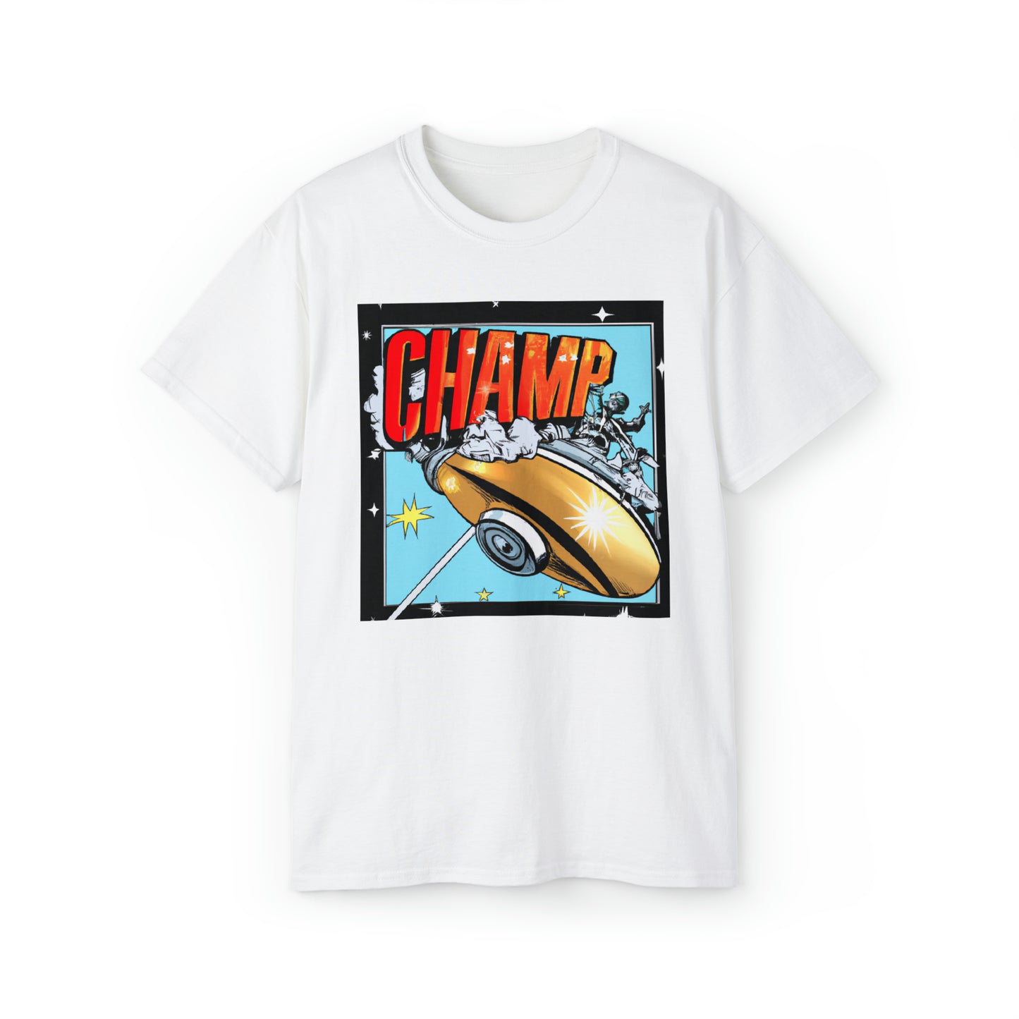 CHAMP UFO 5 - 1950's Style Comic Book Art - AI Art - Gildan Ultra Cotton Tee