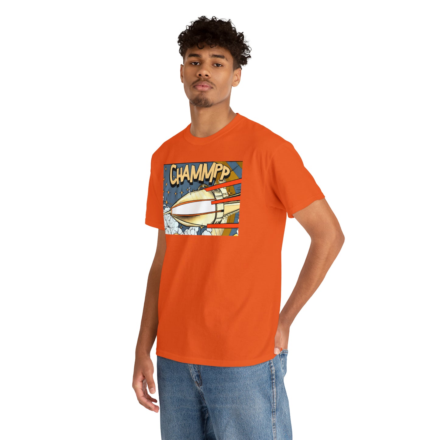 CHAMMPP Spaceship 2 - 1920's Style Comic - AI Art - Gildan Heavy Cotton Tee