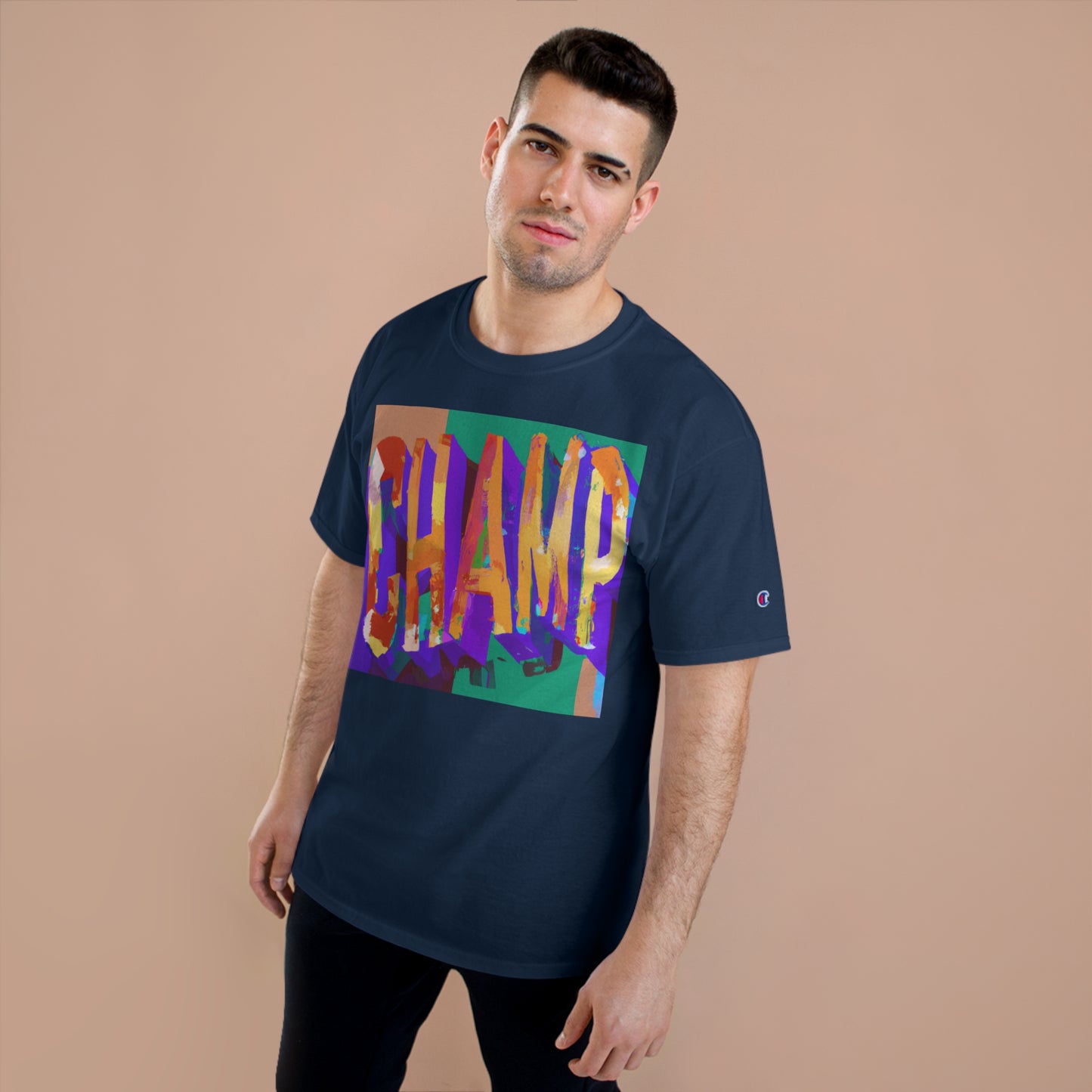 CHAMP Post-Modern Art Style Multi-Color - AI Art - Logo Champion T-Shirt