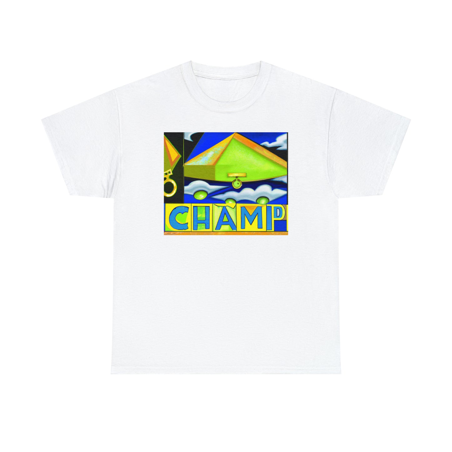 CHAMP UFO 11 - Cubist Style - AI Art - Gildan Heavy Cotton Tee