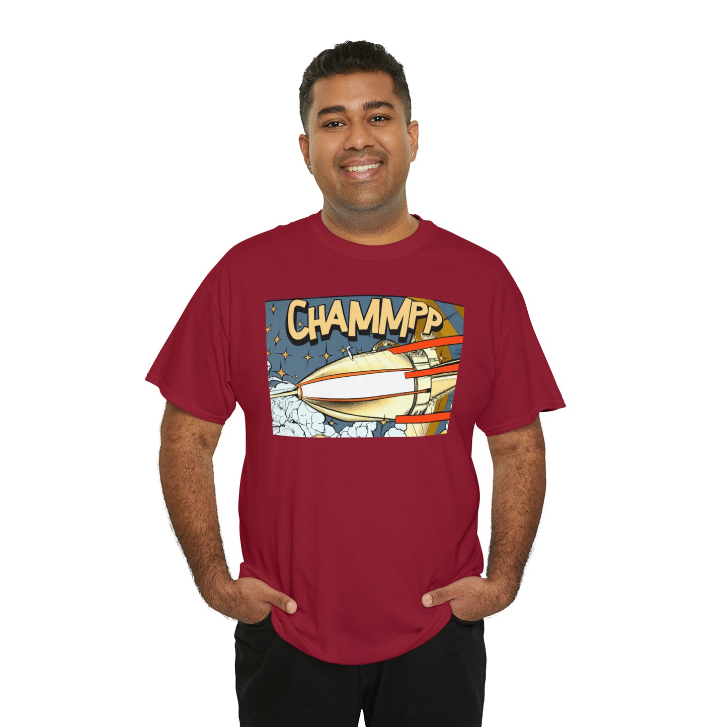 CHAMMPP Spaceship 2 - 1920's Style Comic - AI Art - Gildan Heavy Cotton Tee