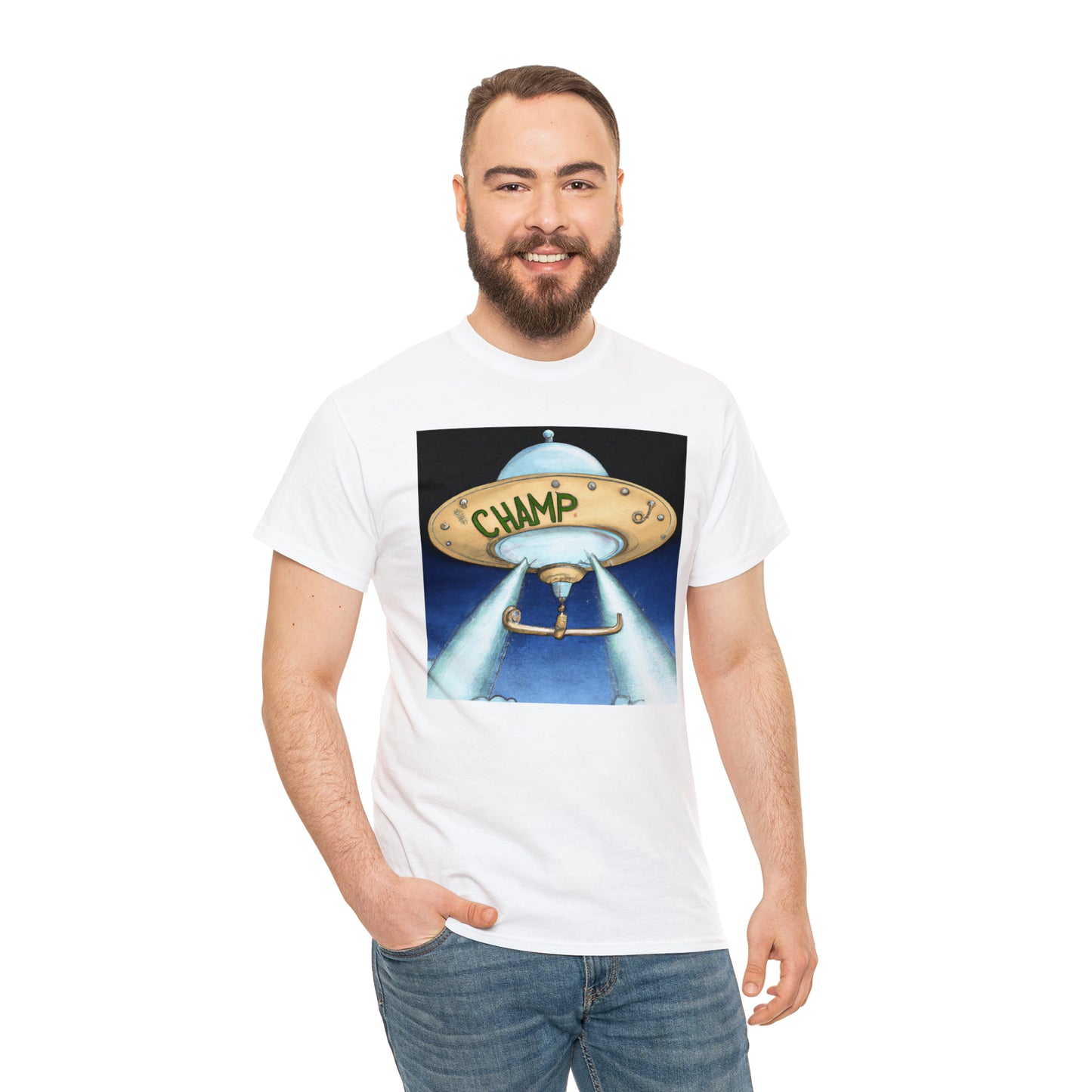 CHAMP UFO 10 - Neo-Classical Style - AI Art - Gildan Heavy Cotton Tee