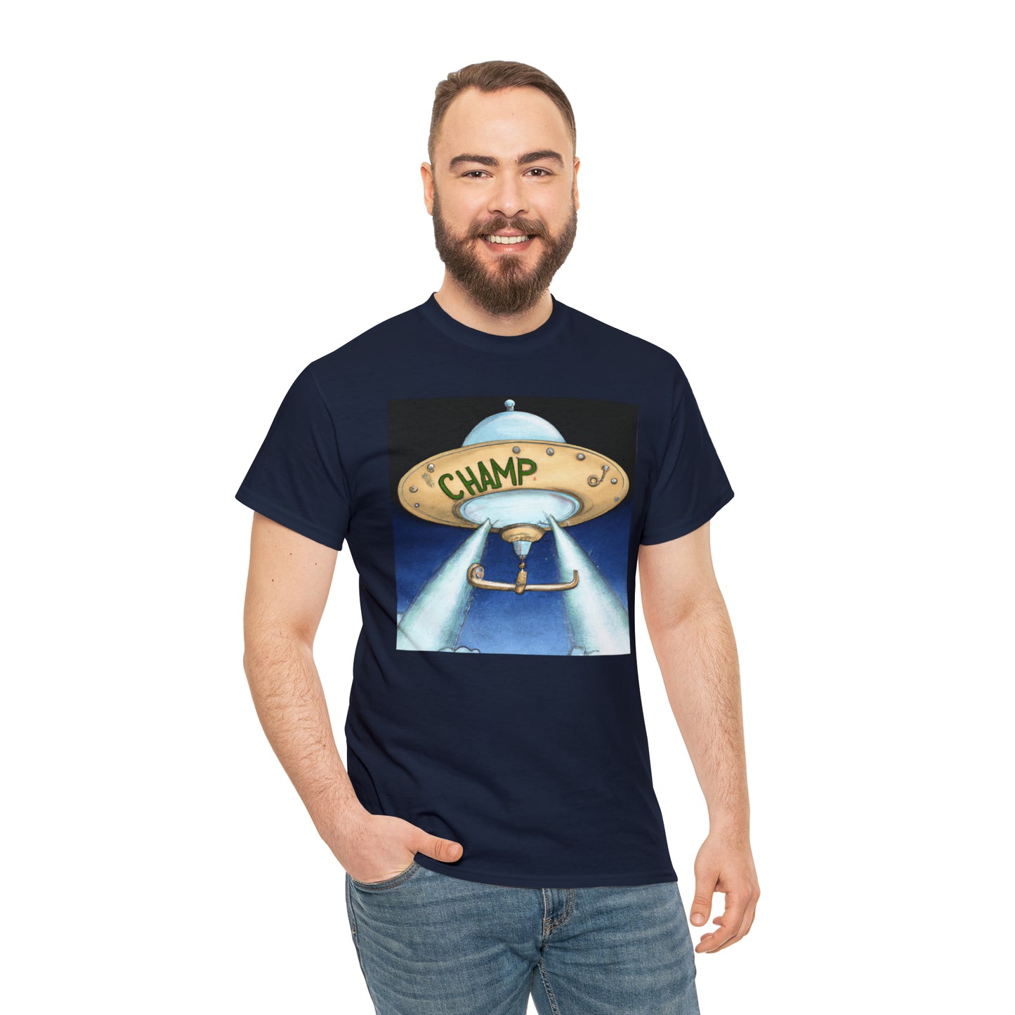 CHAMP UFO 10 - Neo-Classical Style - AI Art - Gildan Heavy Cotton Tee