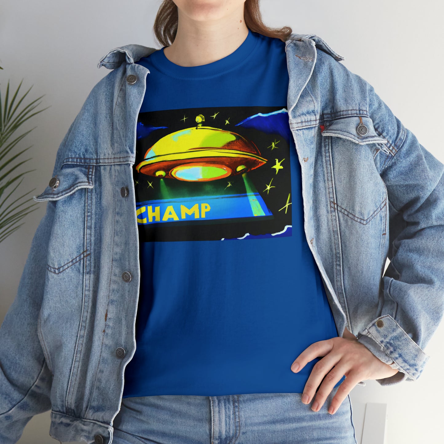 CHAMP UFO 14 - Post-Modern Style - AI Art - Gildan Heavy Cotton Tee