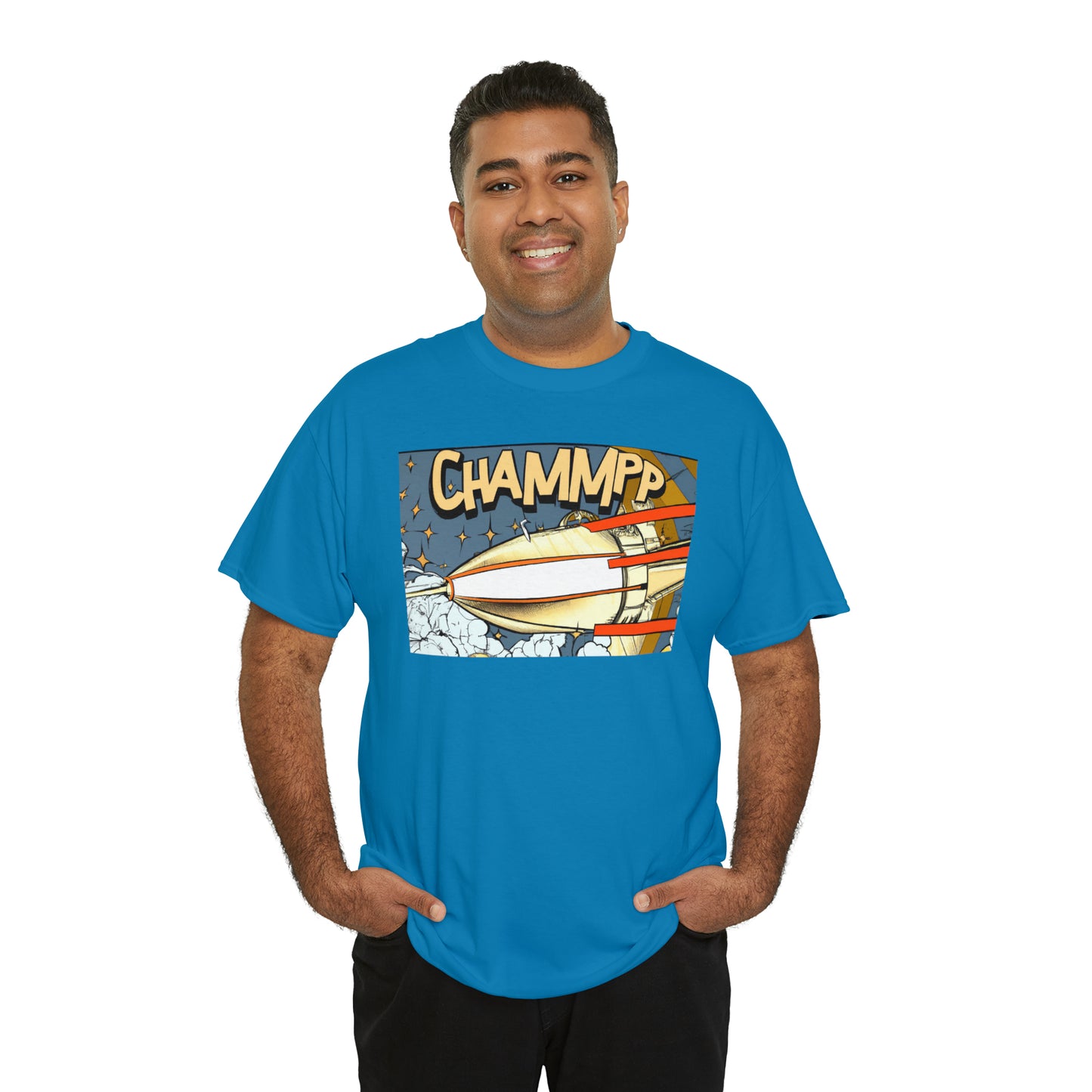 CHAMMPP Spaceship 2 - 1920's Style Comic - AI Art - Gildan Heavy Cotton Tee