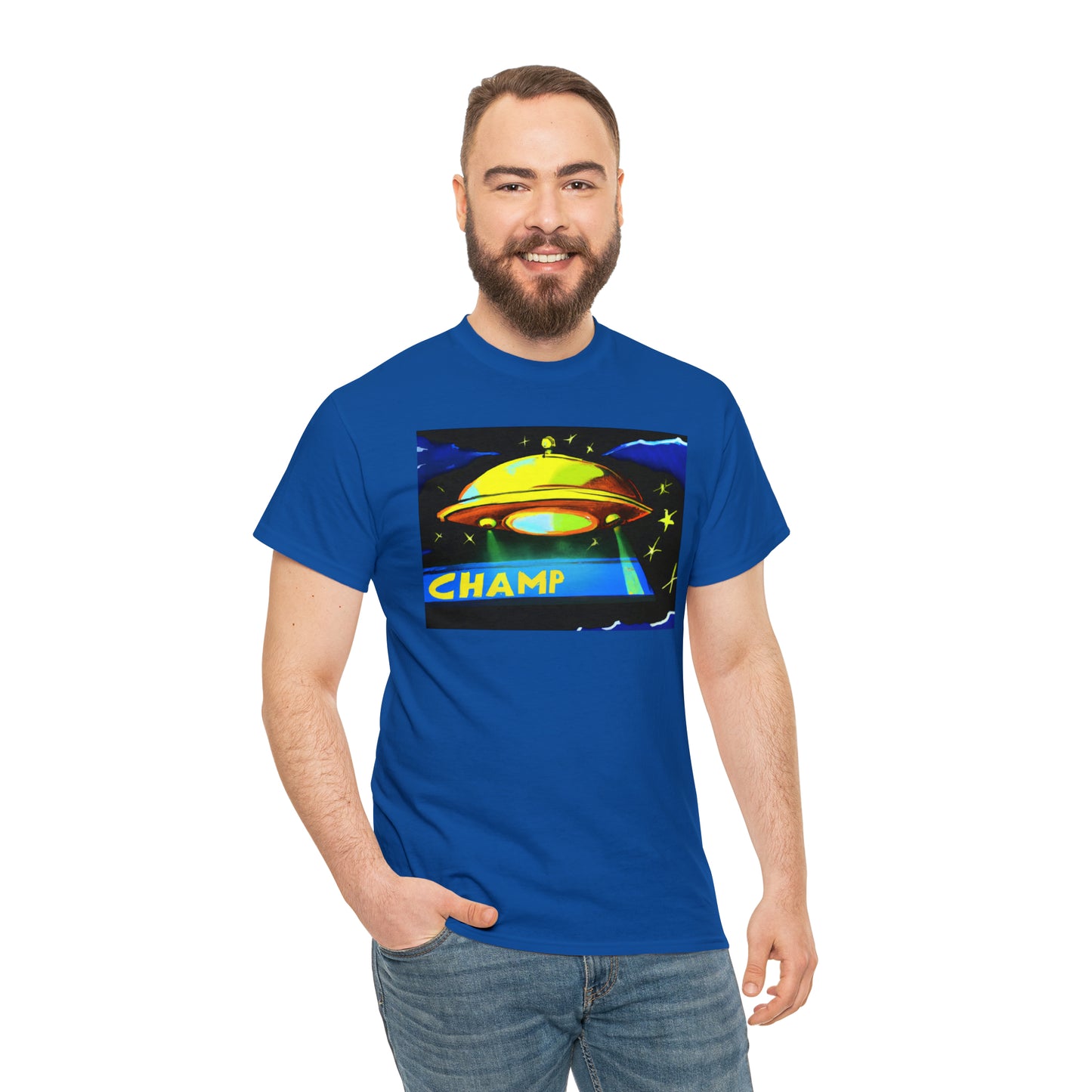 CHAMP UFO 14 - Post-Modern Style - AI Art - Gildan Heavy Cotton Tee