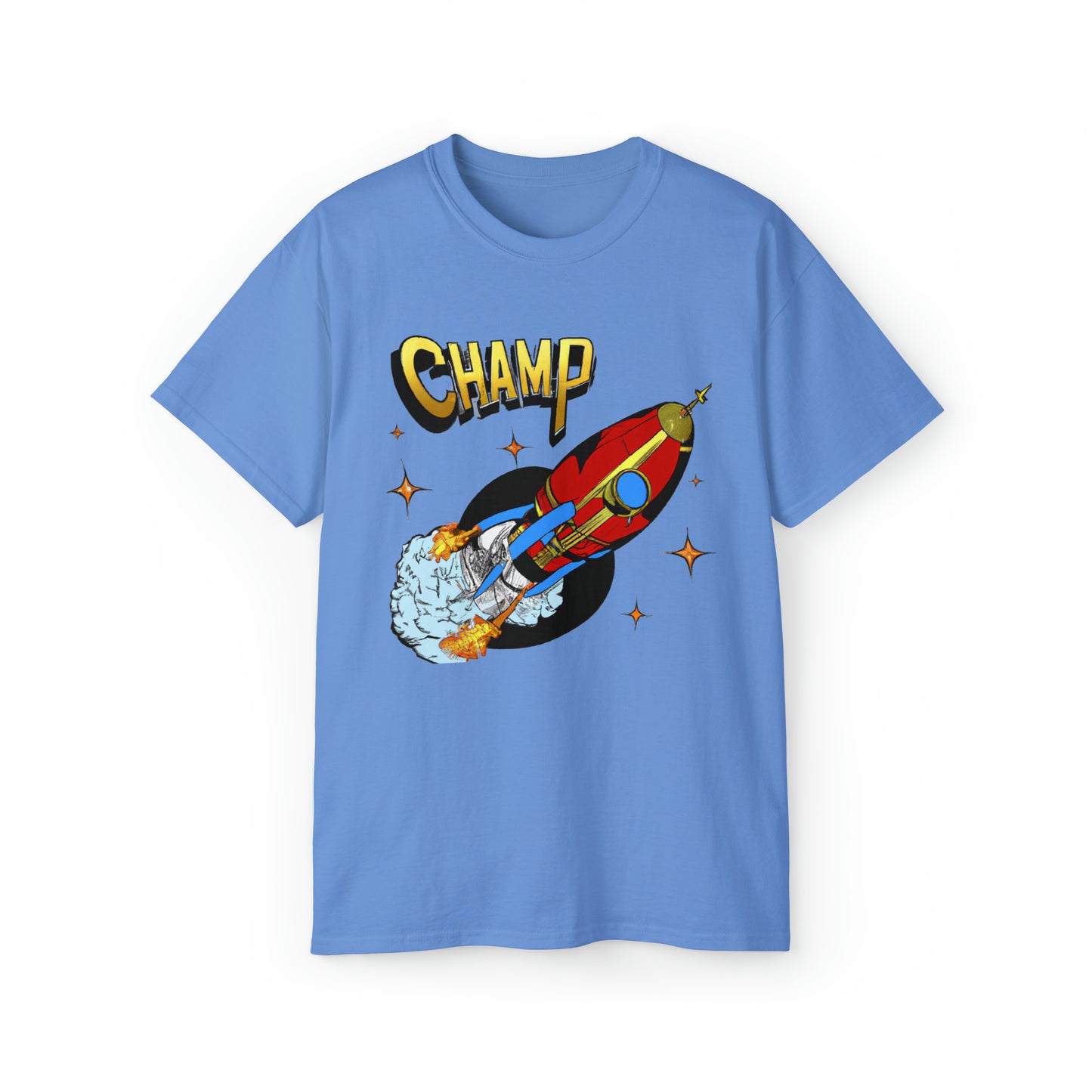 CHAMP Spaceship 11 - 1700's Style Comic Art - AI Art - Gildan Ultra Cotton Tee